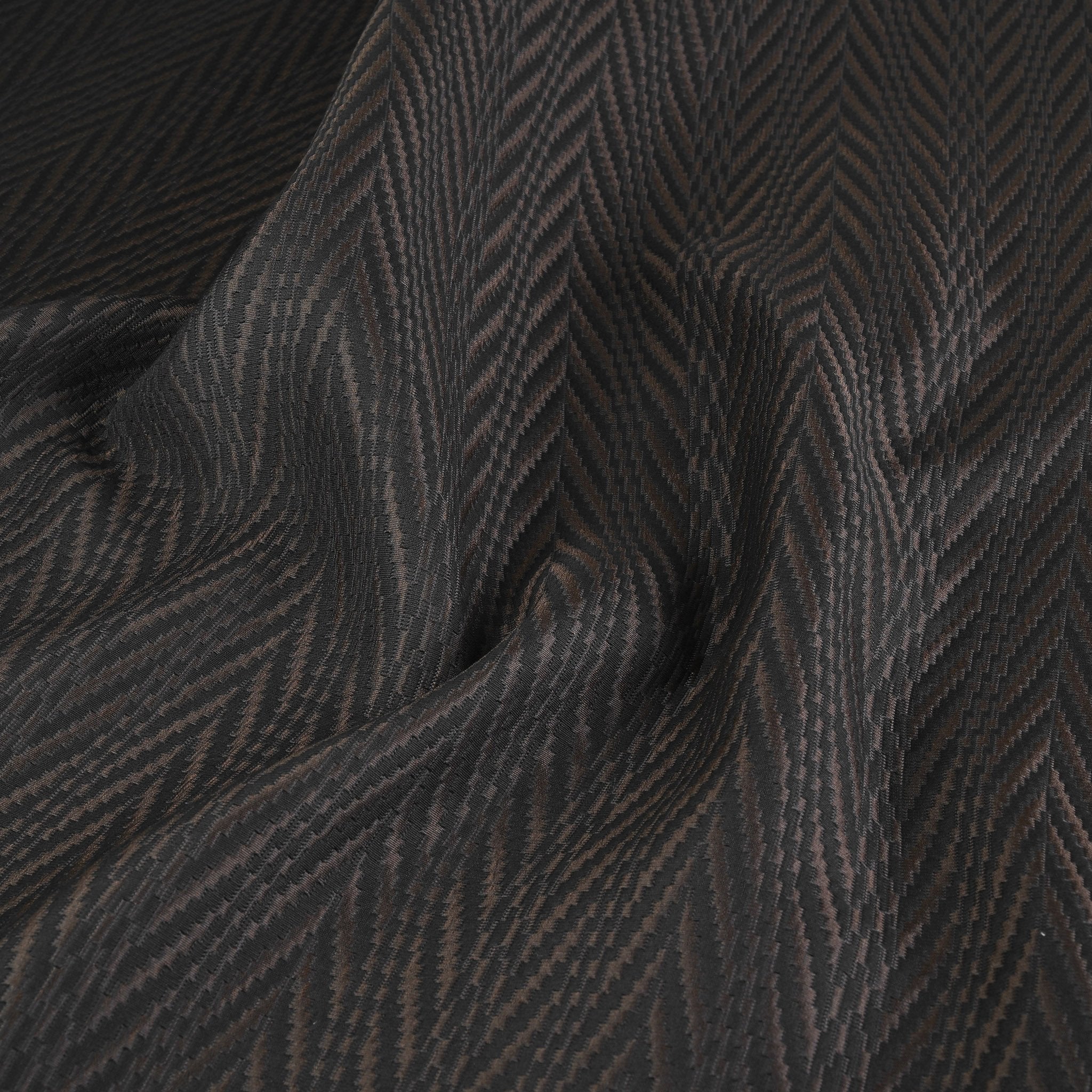 Black and Brown Jacquard Fabric 95341