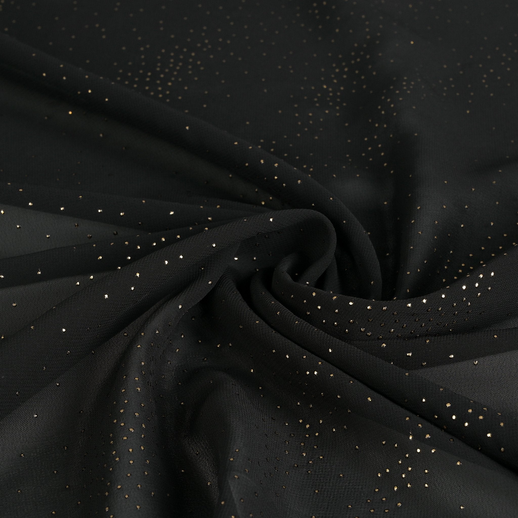 Black and Gold Chiffon Fabric 95210