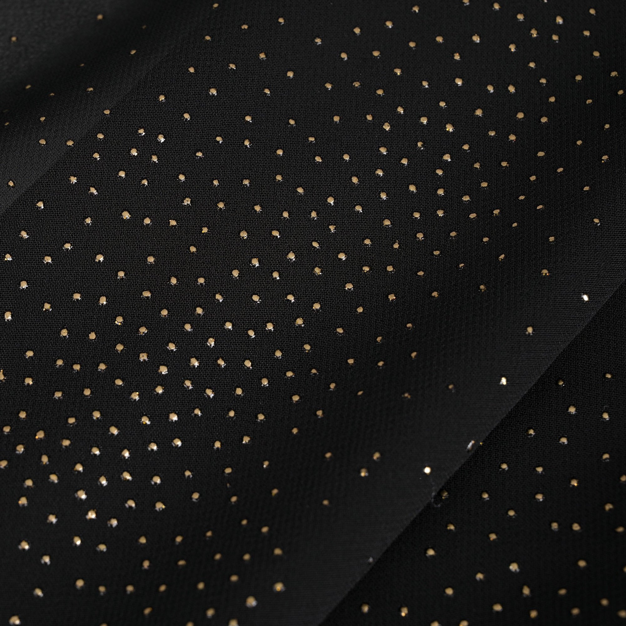 Black and Gold Chiffon Fabric 95210
