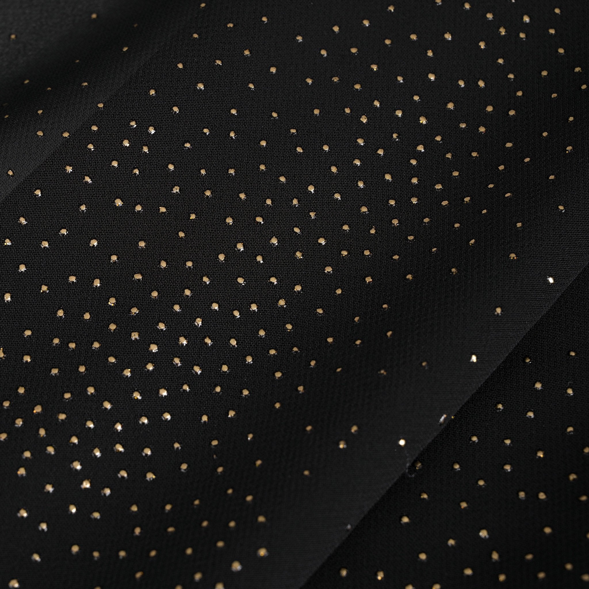 Black and Gold Chiffon Fabric 95210