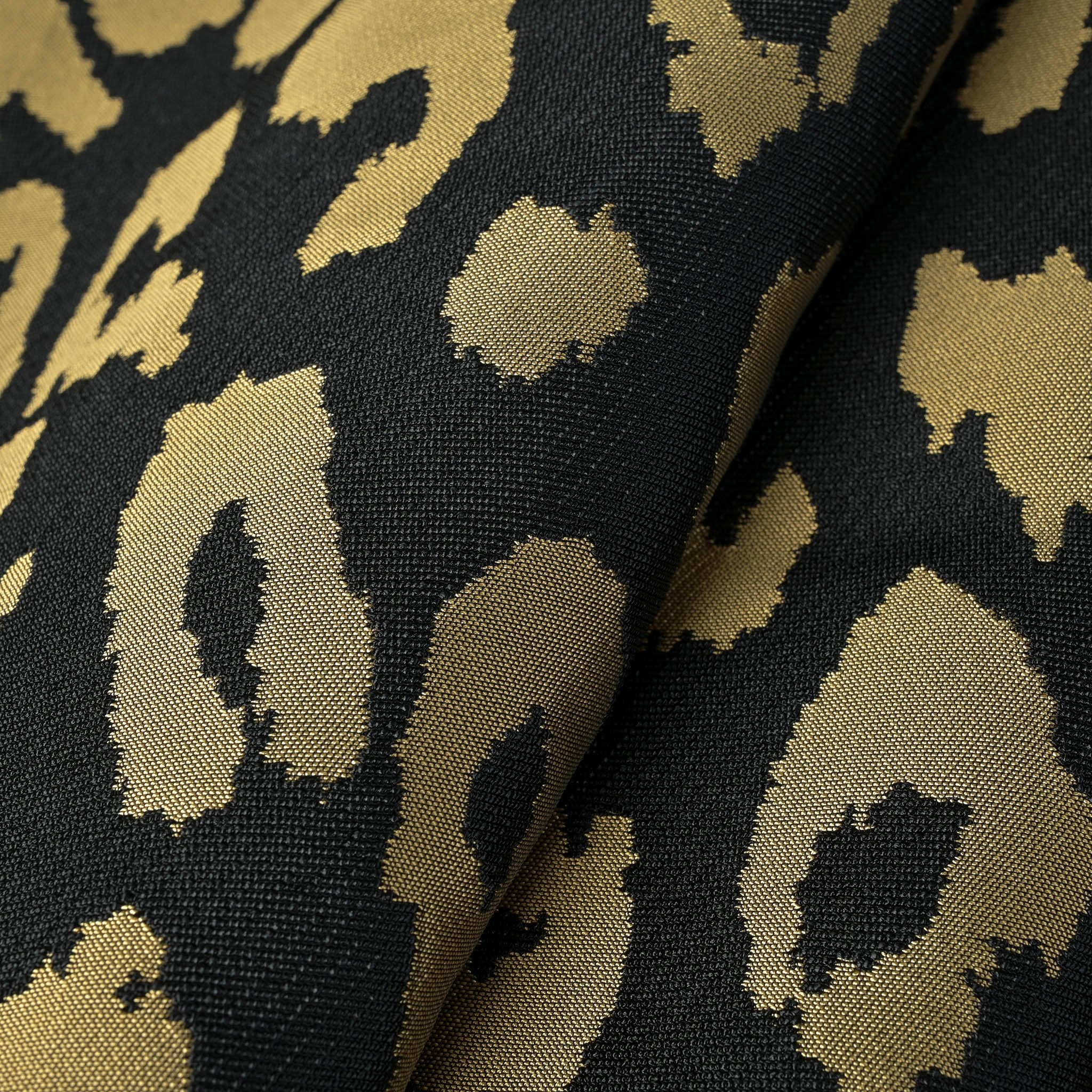 Black and Gold Jacquard Fabric 4514