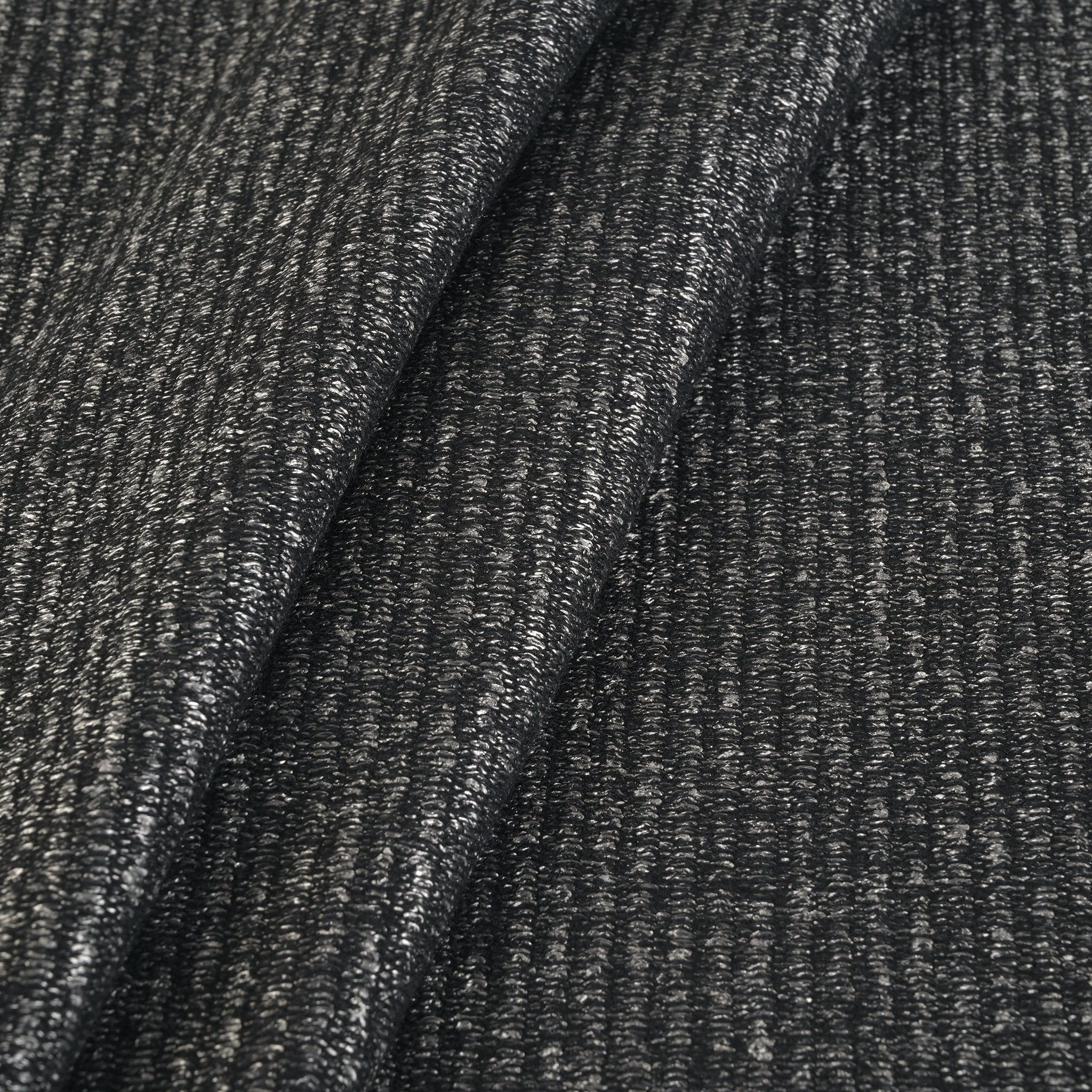 Black and Grey Tweed Fabric 95344