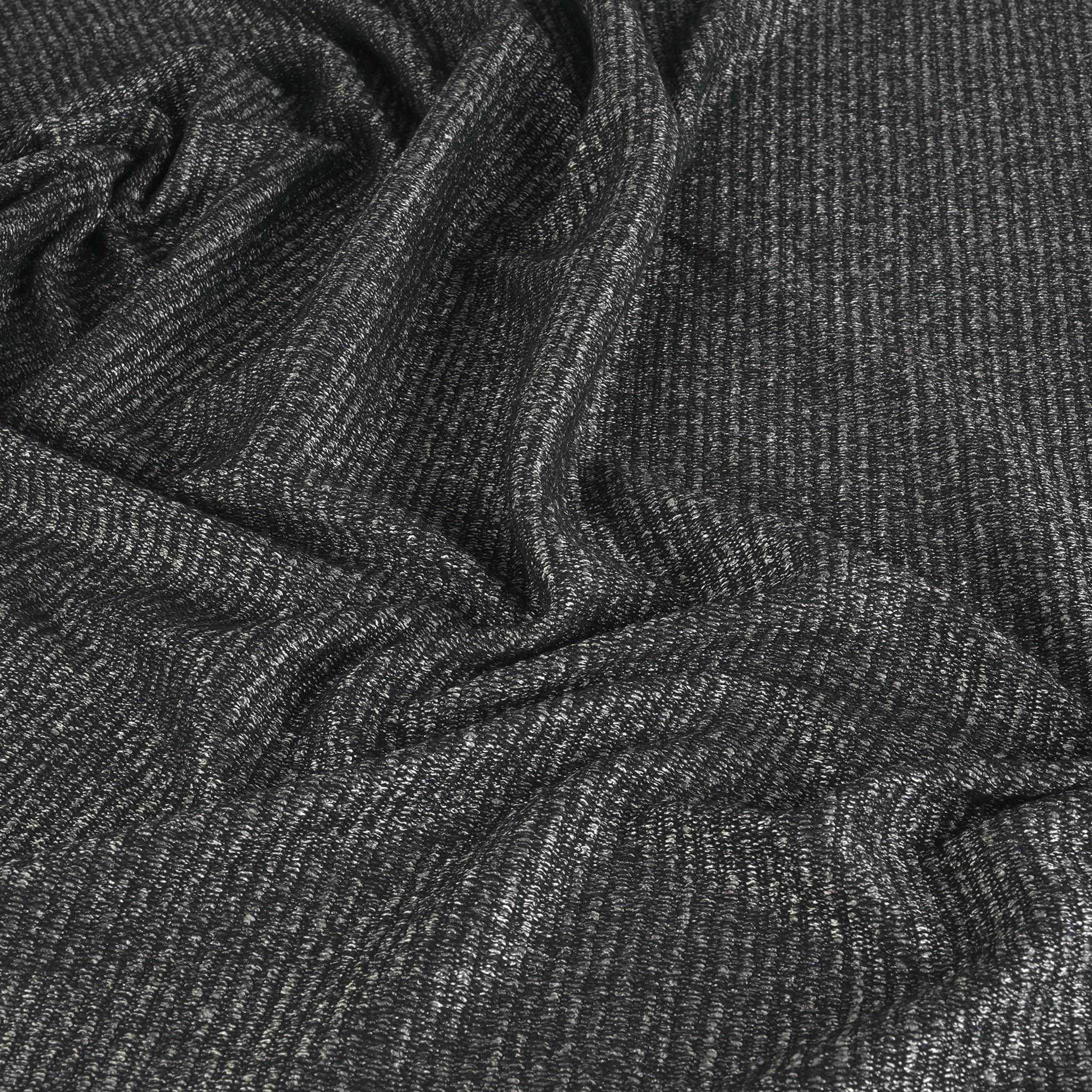 Black and Grey Tweed Fabric 95344