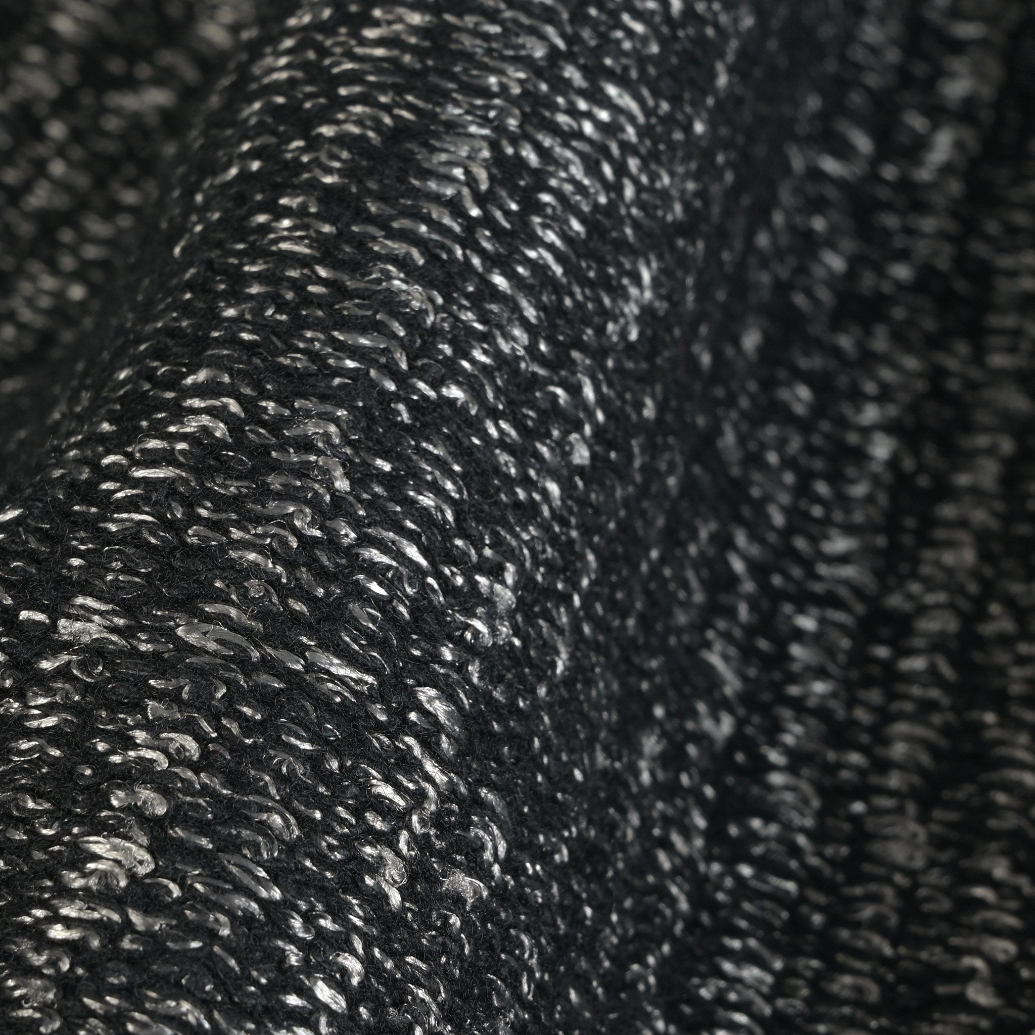 Black and Grey Tweed Fabric 95344