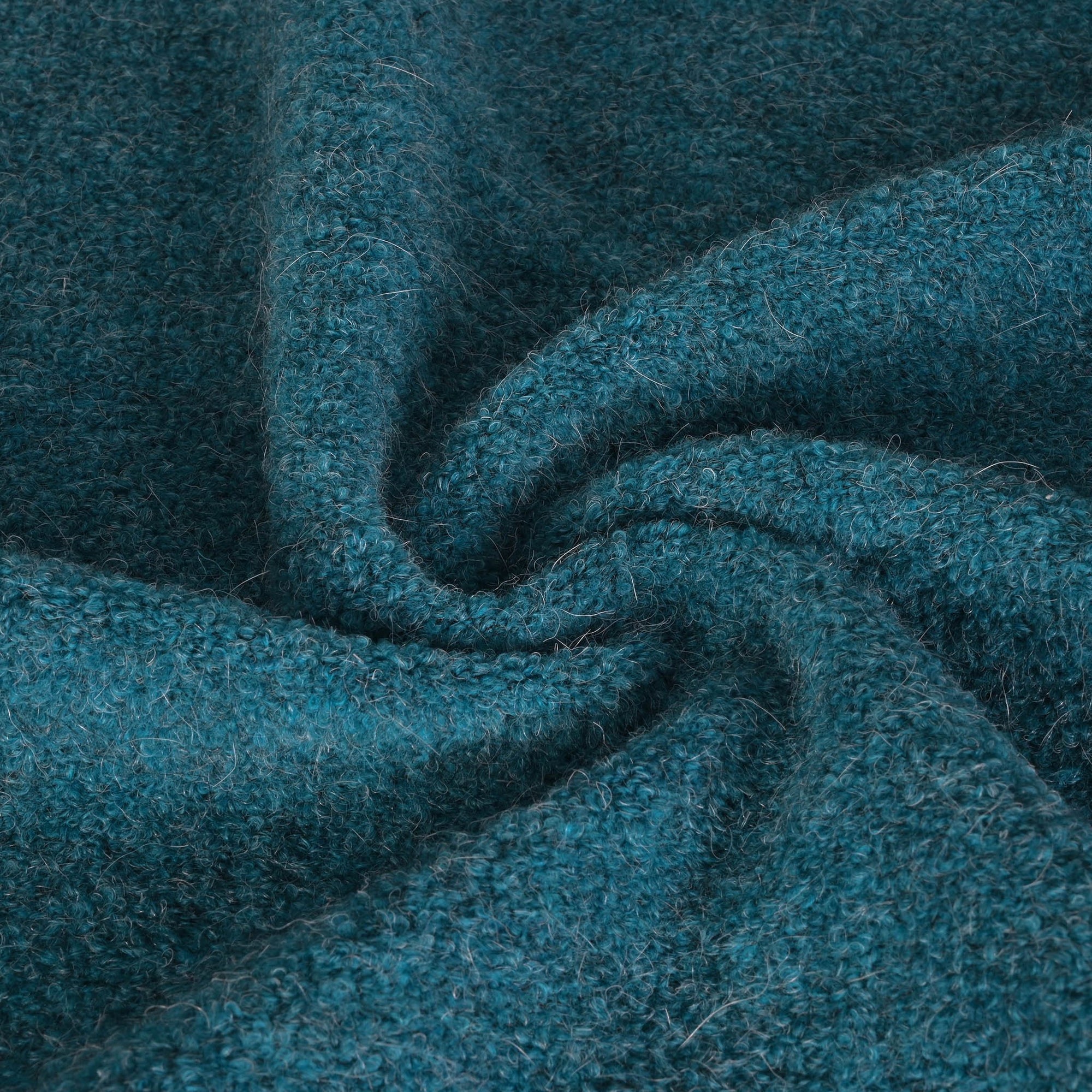 Blue Bouclé Coating Fabric 93142