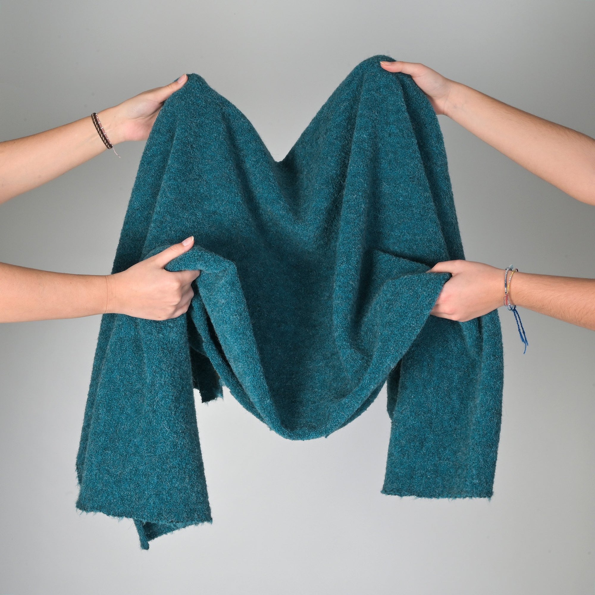 Blue Bouclé Coating Fabric 93142
