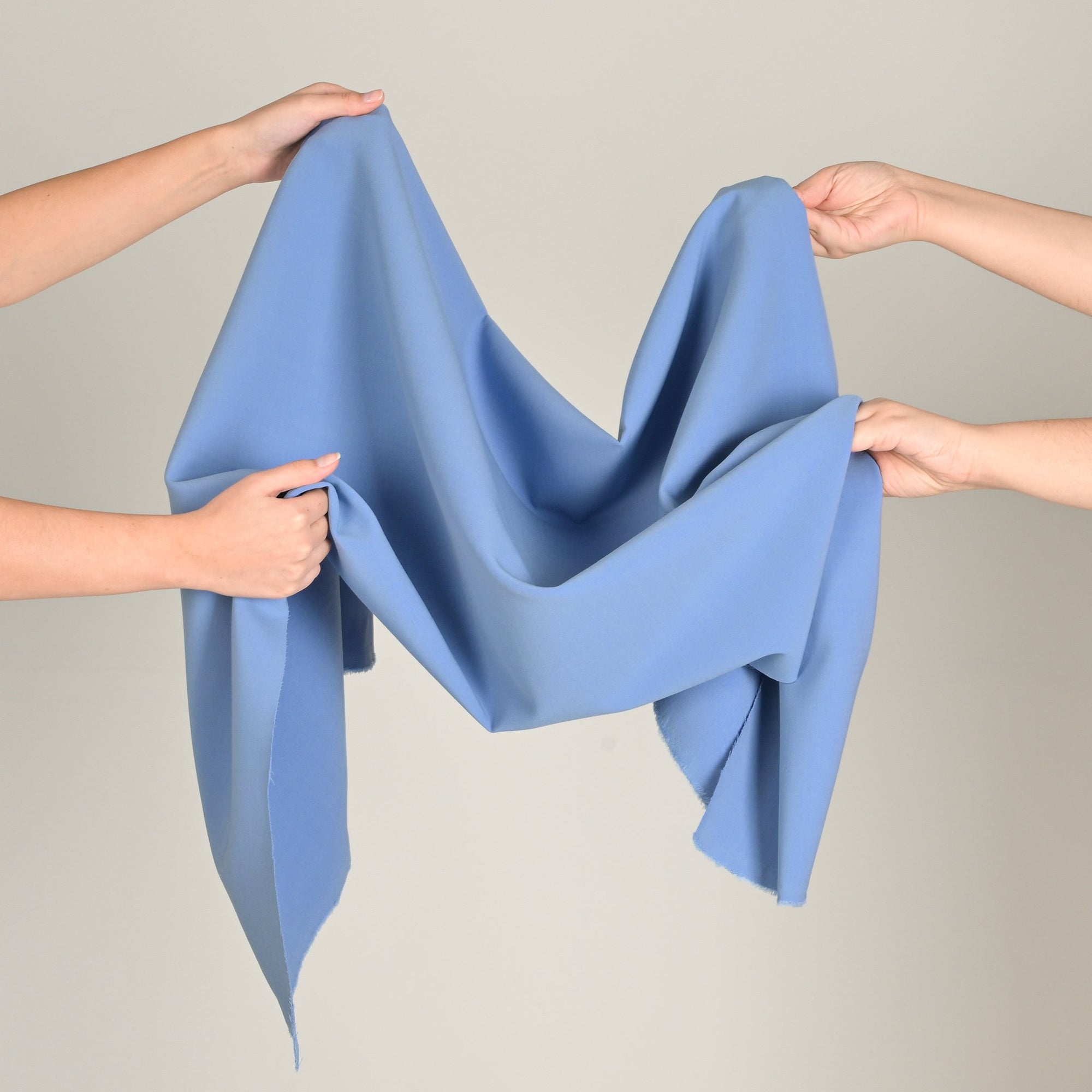 Blue Double Weave Suiting Fabric 3549