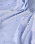 Blue Embroidered Oxford Fabric 2581