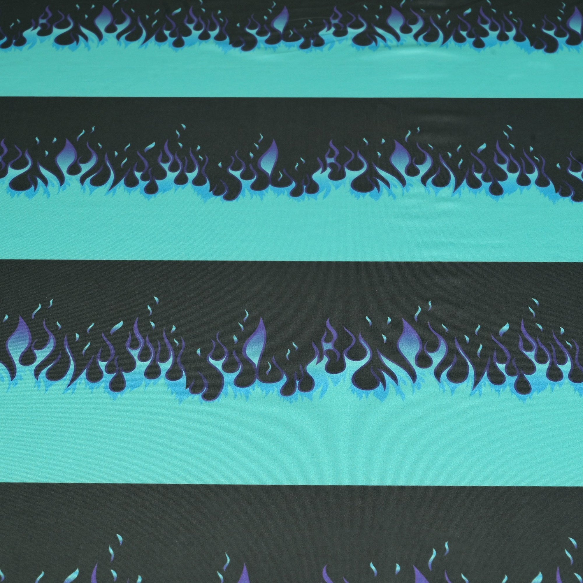 Blue Flame Print Jersey Fabric 6835