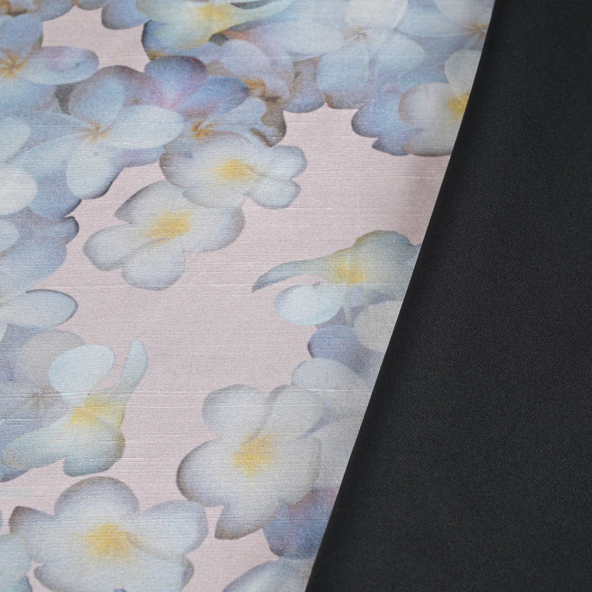 Blue Floral Double Faced Fabric 96896