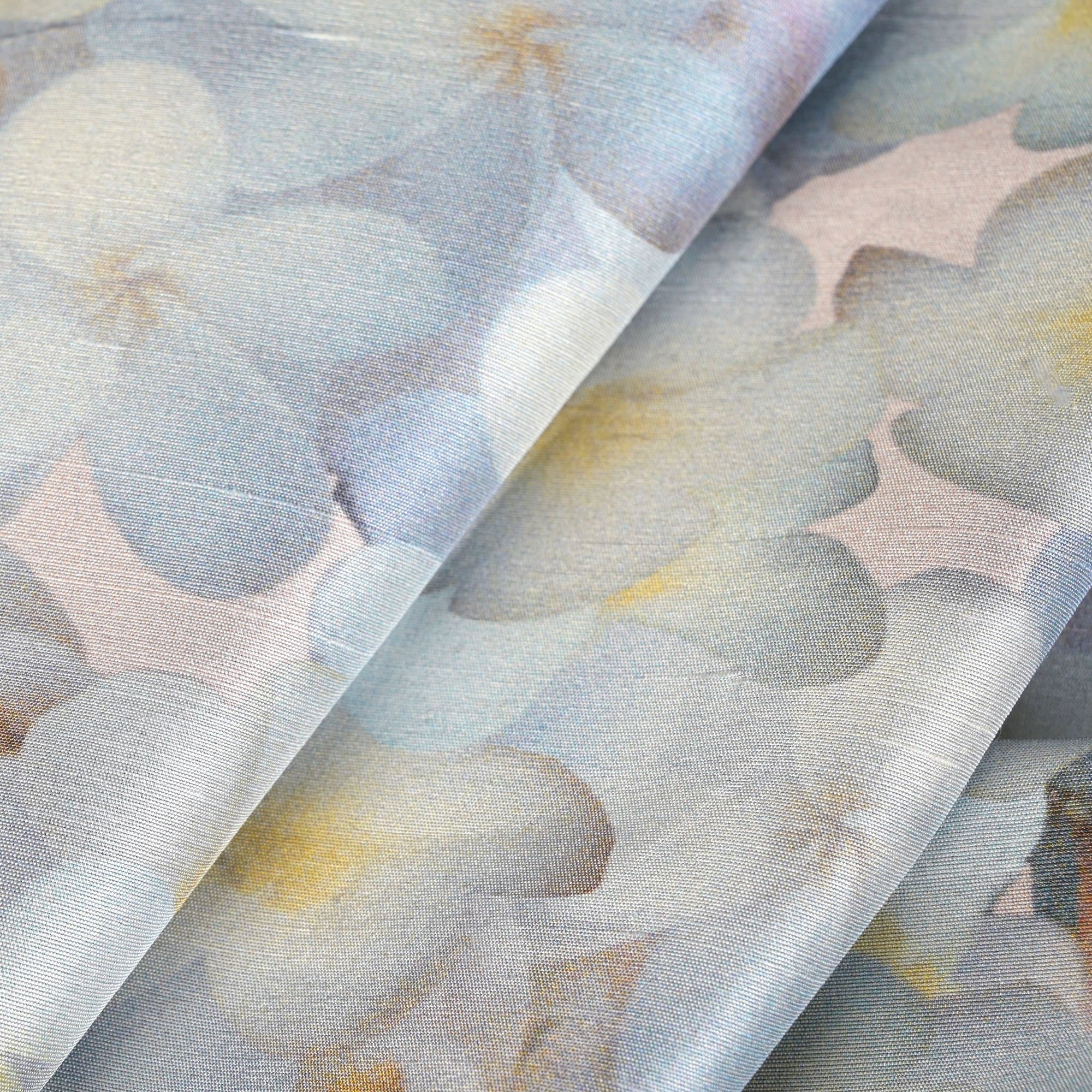 Blue Floral Double Faced Fabric 96896