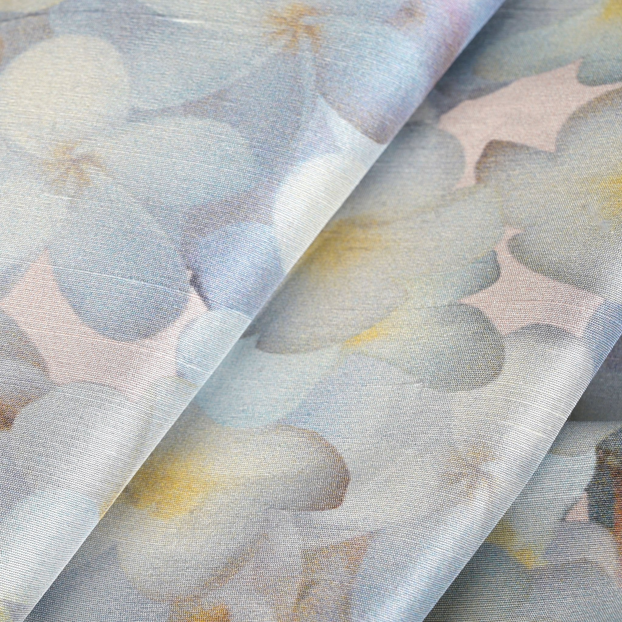 Blue Floral Double Faced Fabric 96896