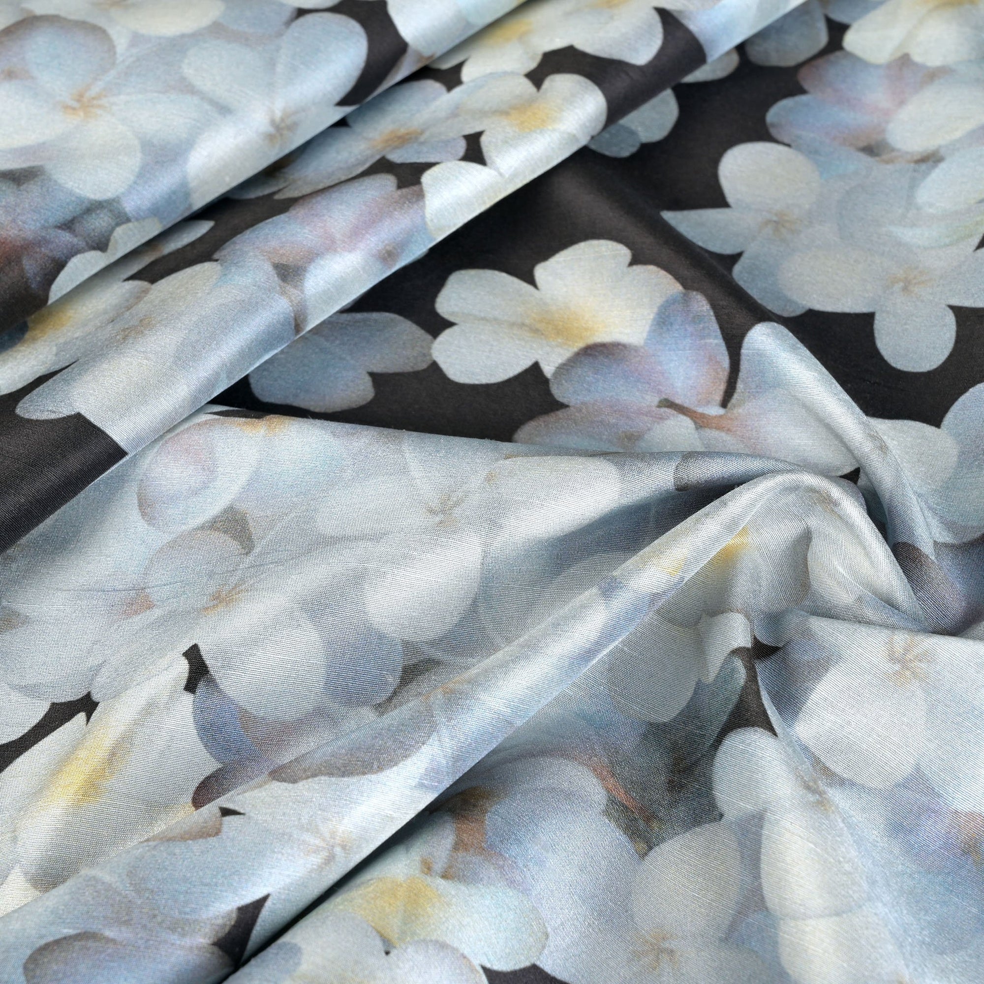 Blue Floral Double Faced Fabric 98884