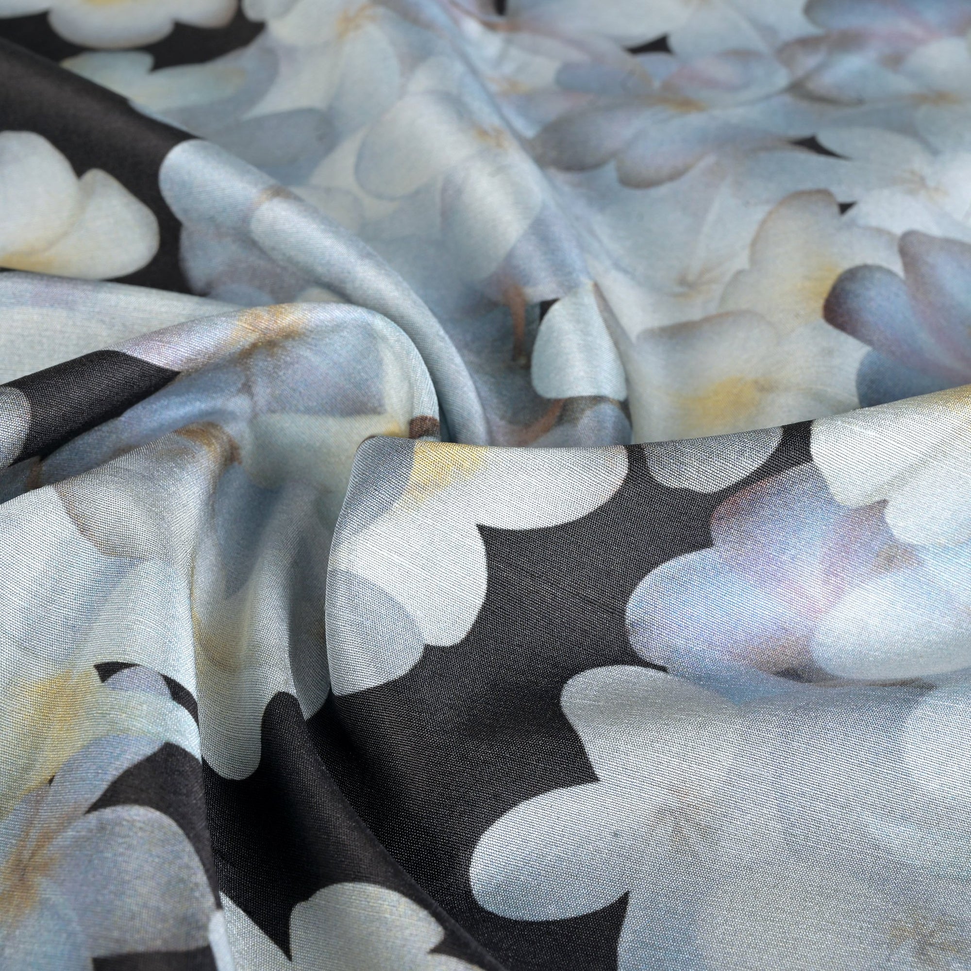 Blue Floral Double Faced Fabric 98884