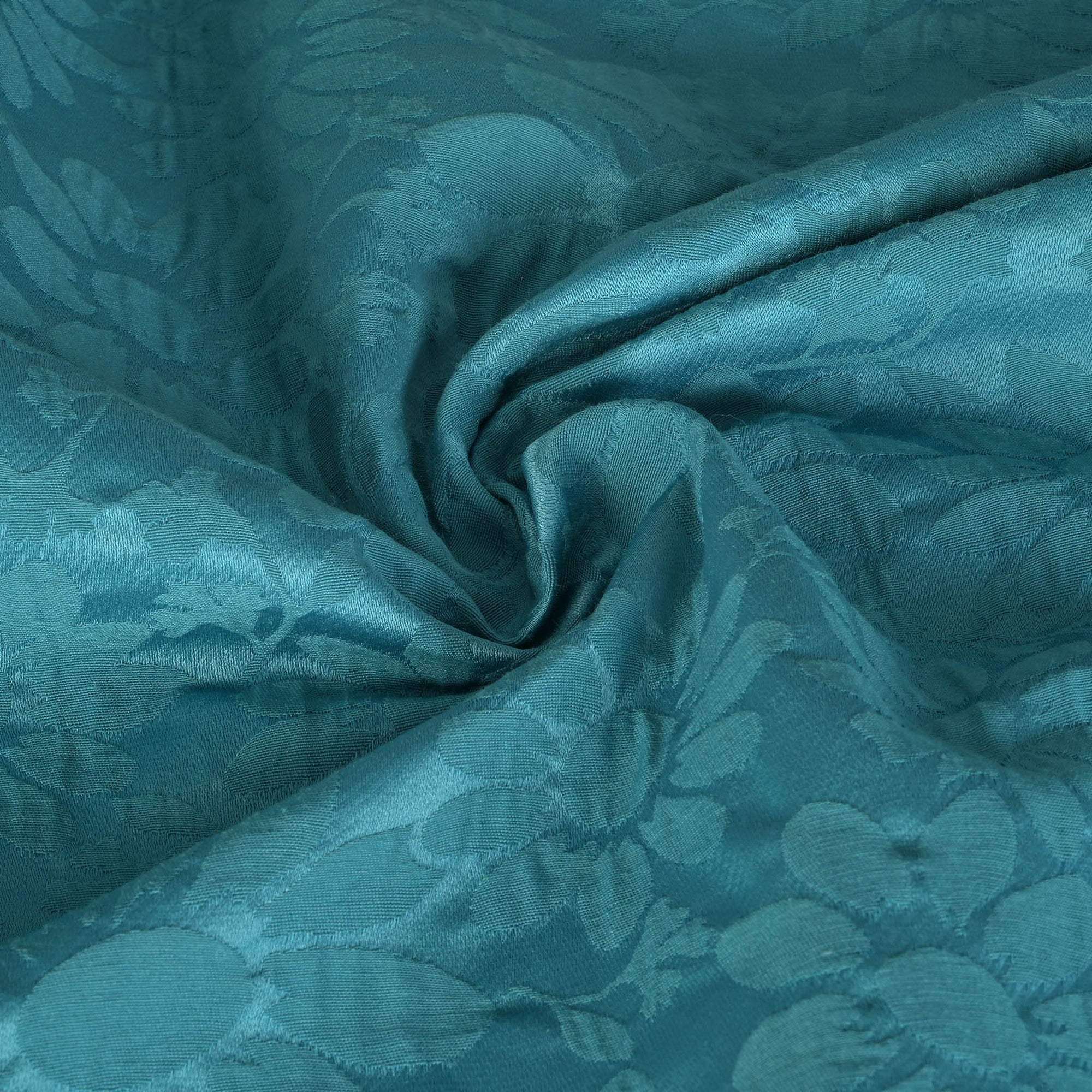 Blue Floral Jacquard Fabric 77189