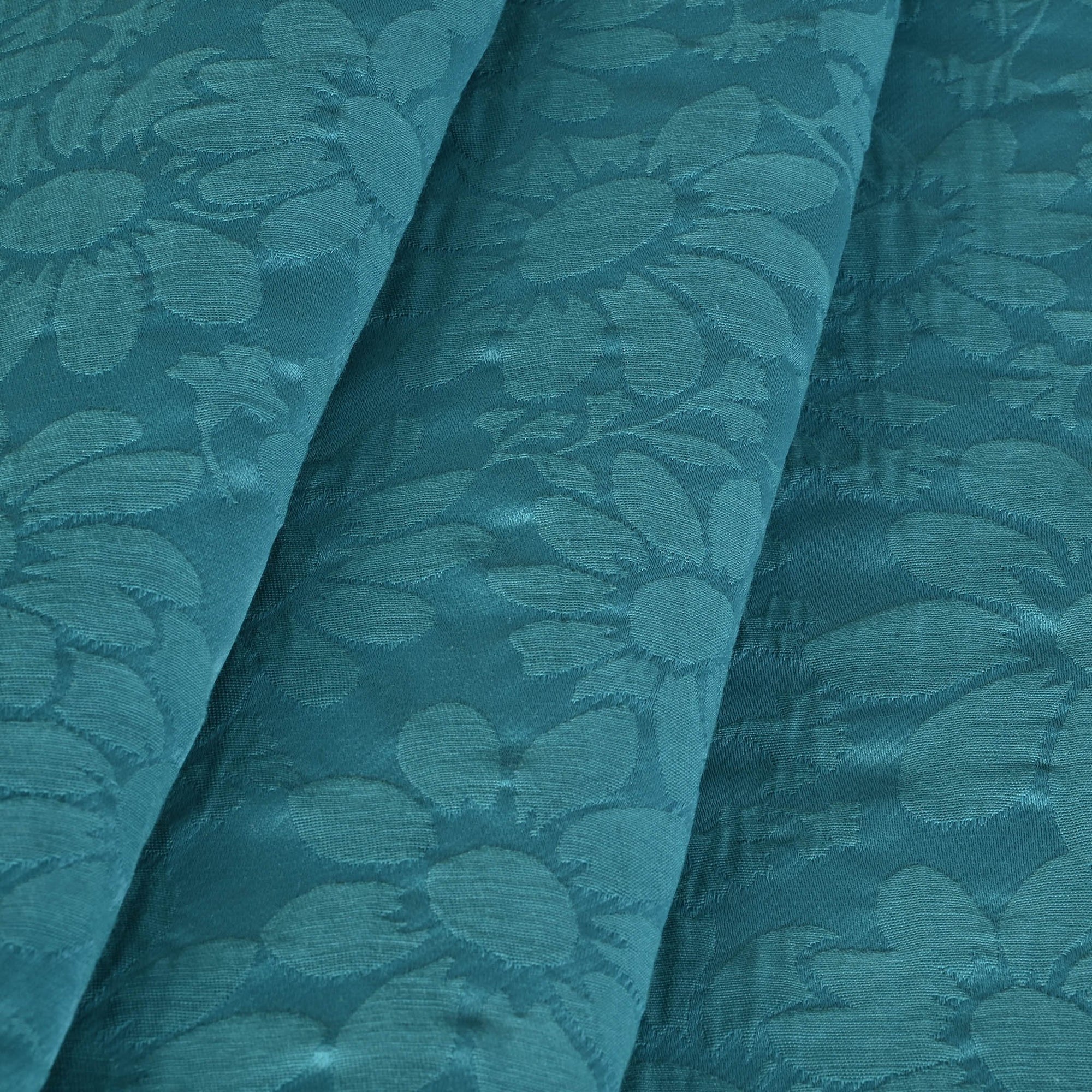 Blue Floral Jacquard Fabric 77189