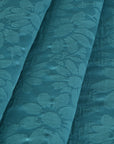 Blue Floral Jacquard Fabric 77189