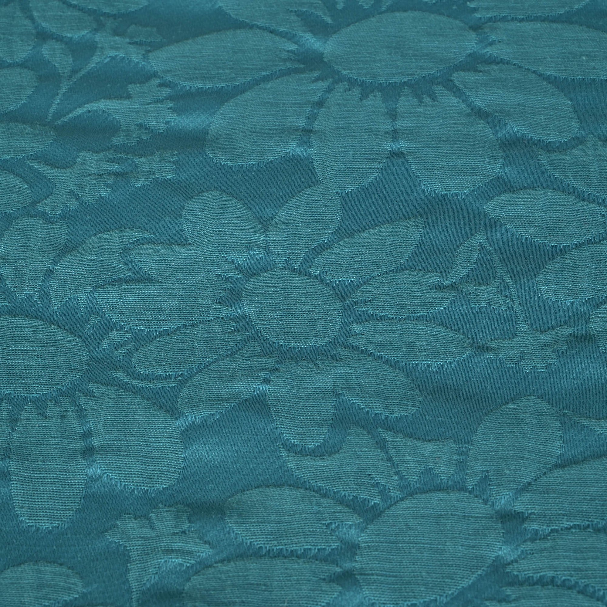 Blue Floral Jacquard Fabric 77189