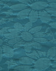 Blue Floral Jacquard Fabric 77189