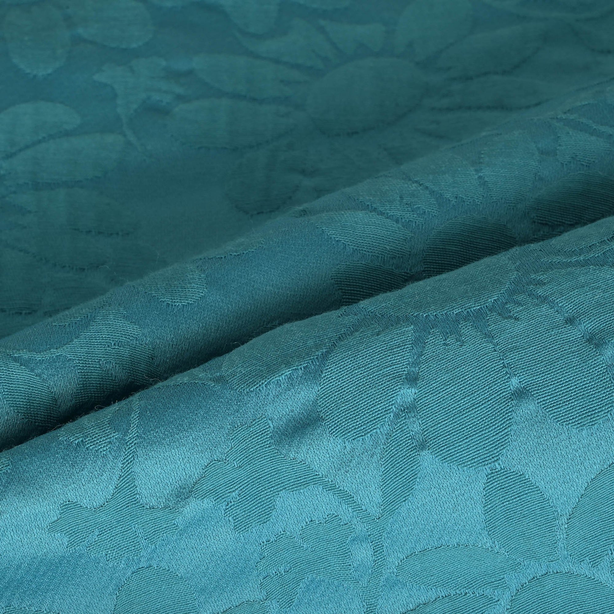 Blue Floral Jacquard Fabric 77189