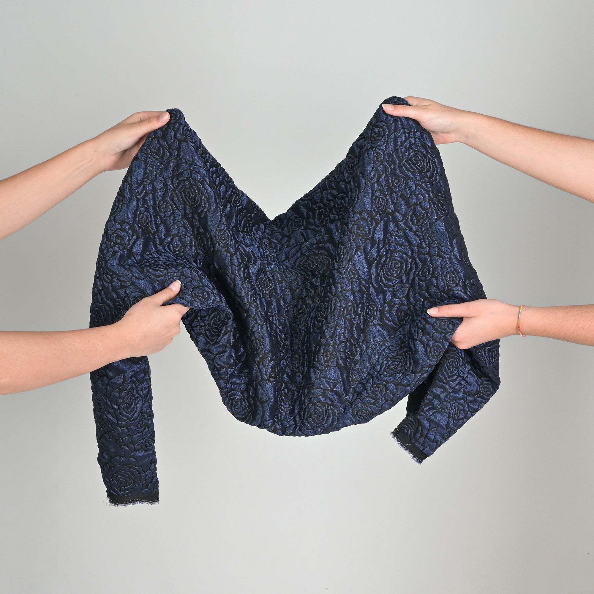 Blue Jacquard Fabric 1529