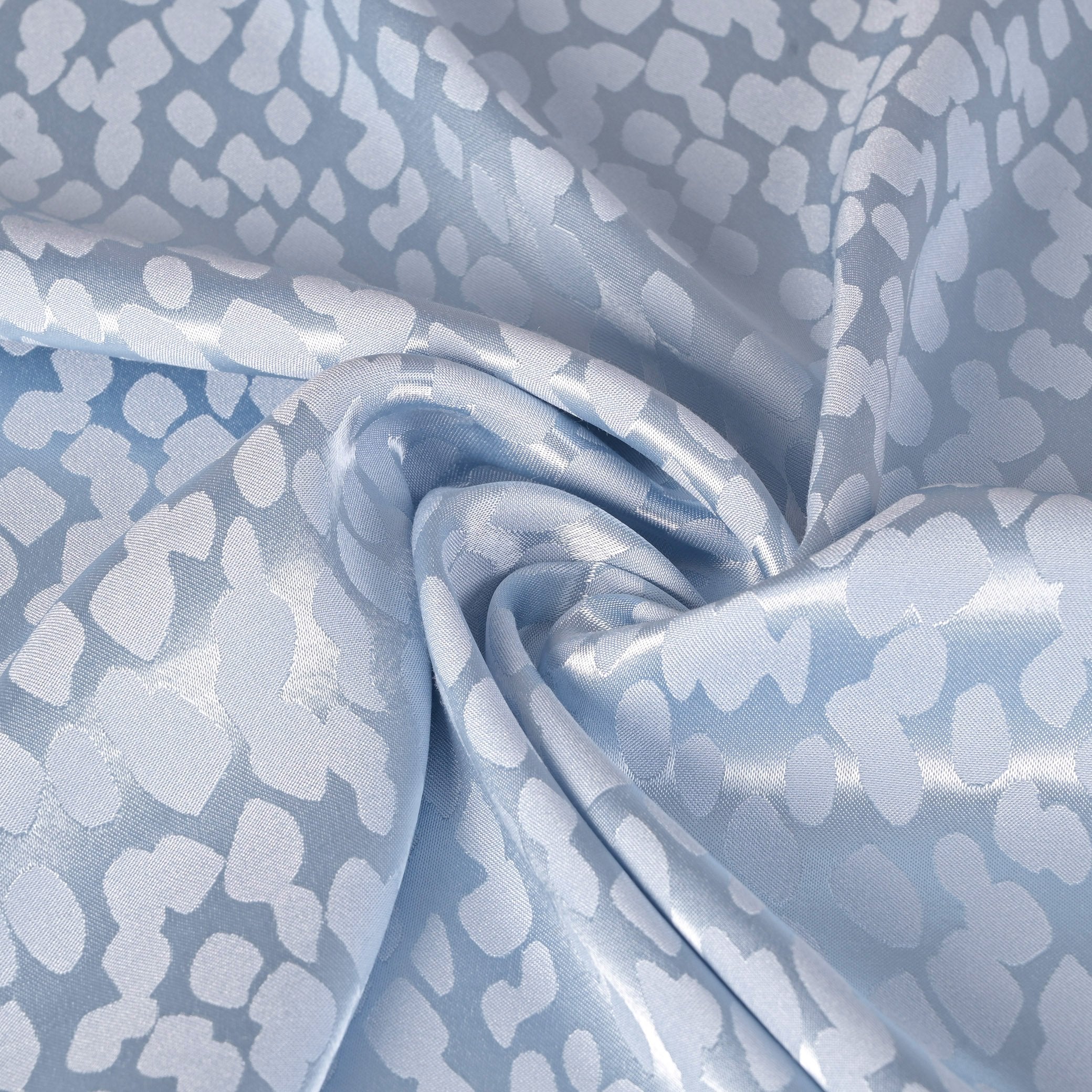 Blue Satin Fabric 8496