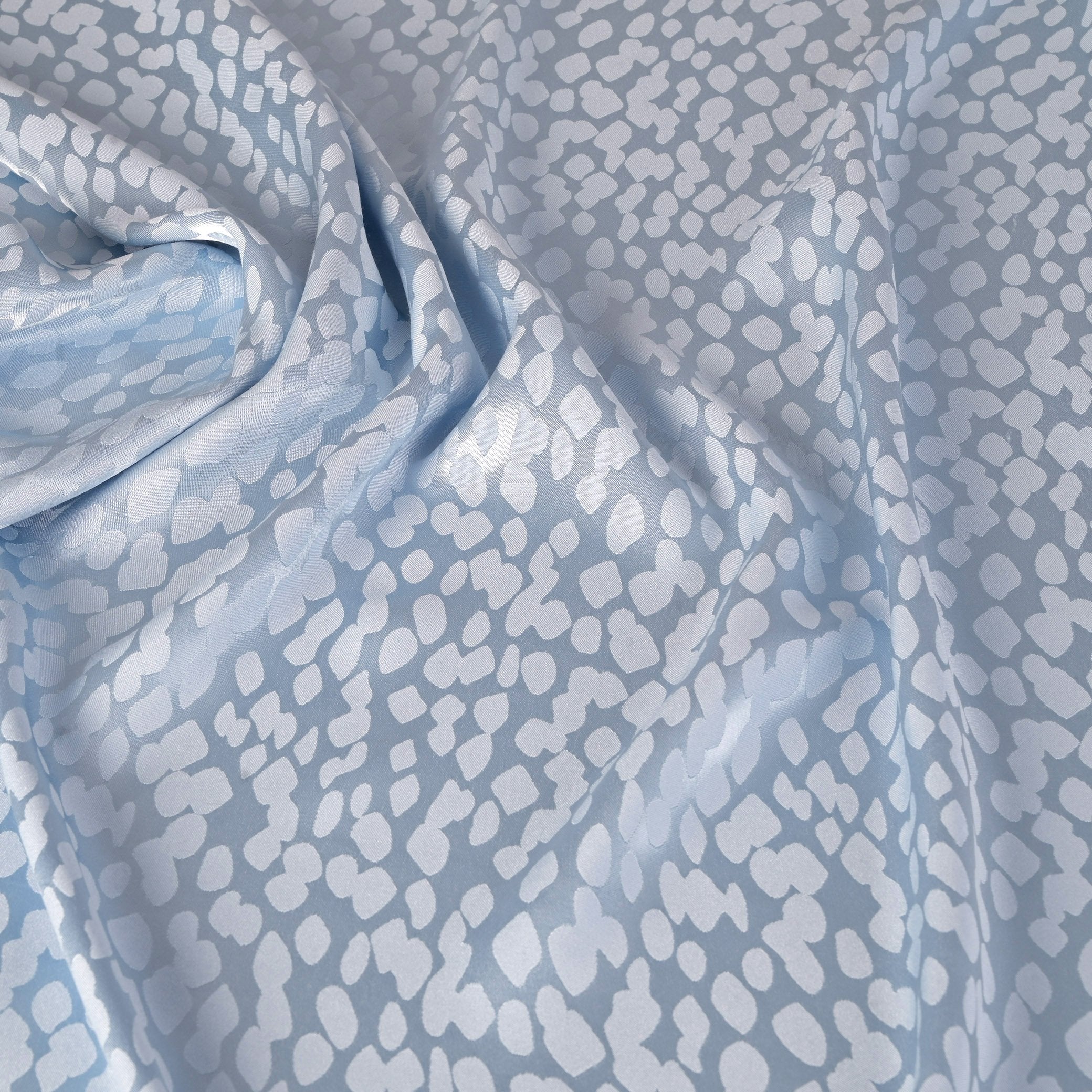 Blue Satin Fabric 8496