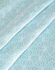 Blue Shiny Jacquard Fabric 95274