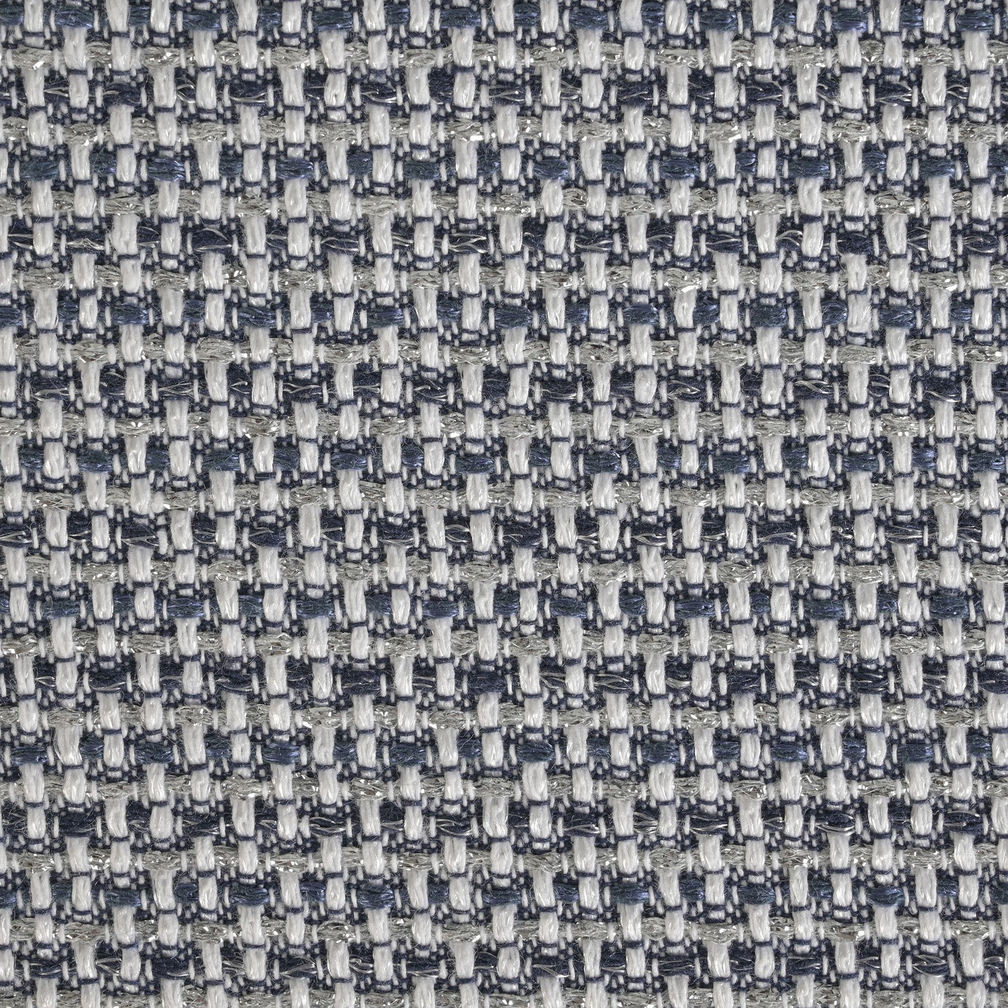 Blue Shiny Tweed Fabric 1199