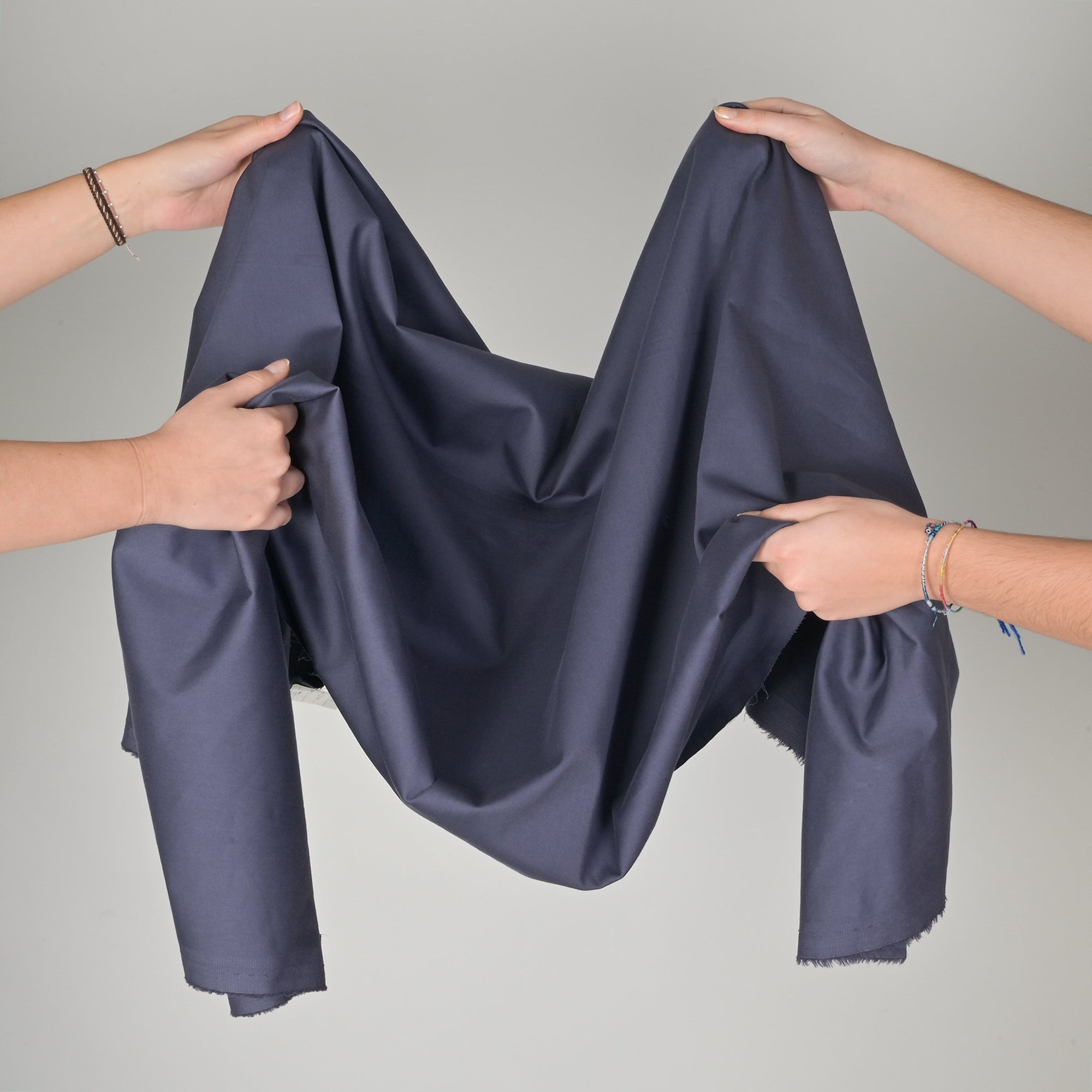Blue Stretchy Cotton Fabric 79733