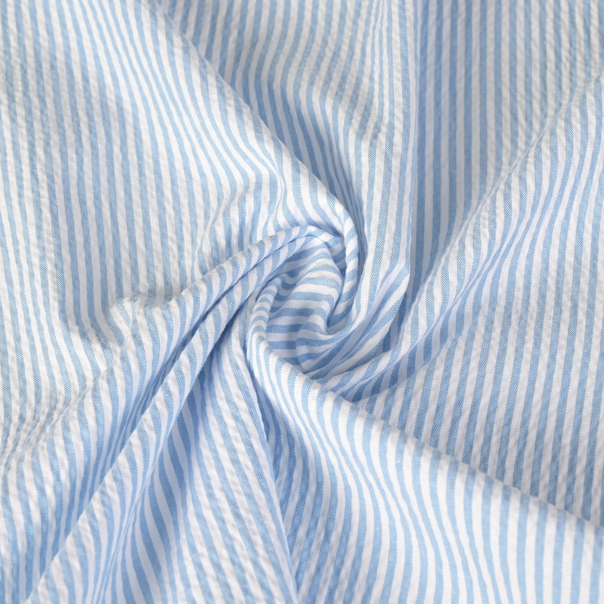 Blue Striped Shirting Fabric 11089