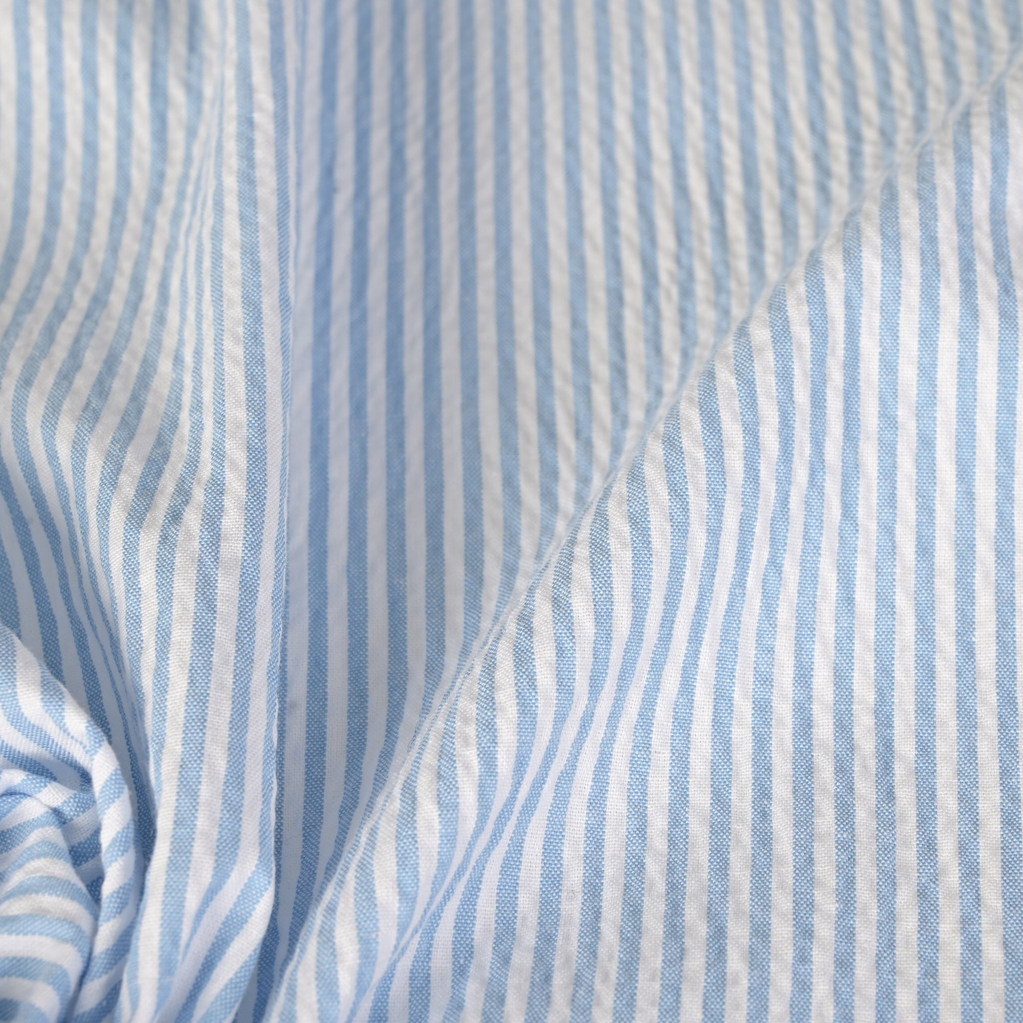 Blue Striped Shirting Fabric 11089