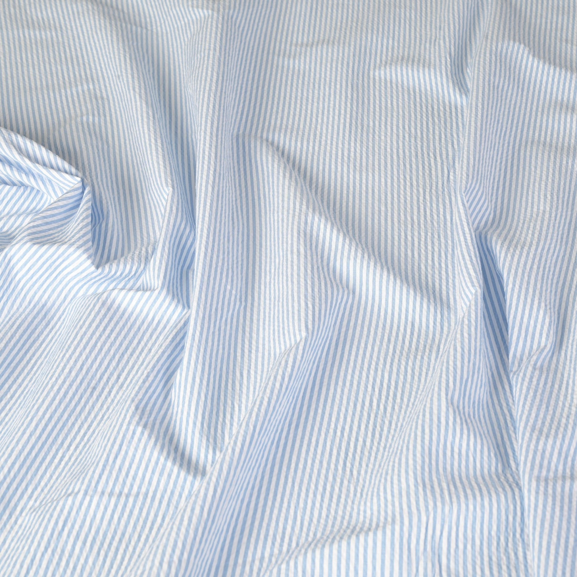 Blue Striped Shirting Fabric 11089