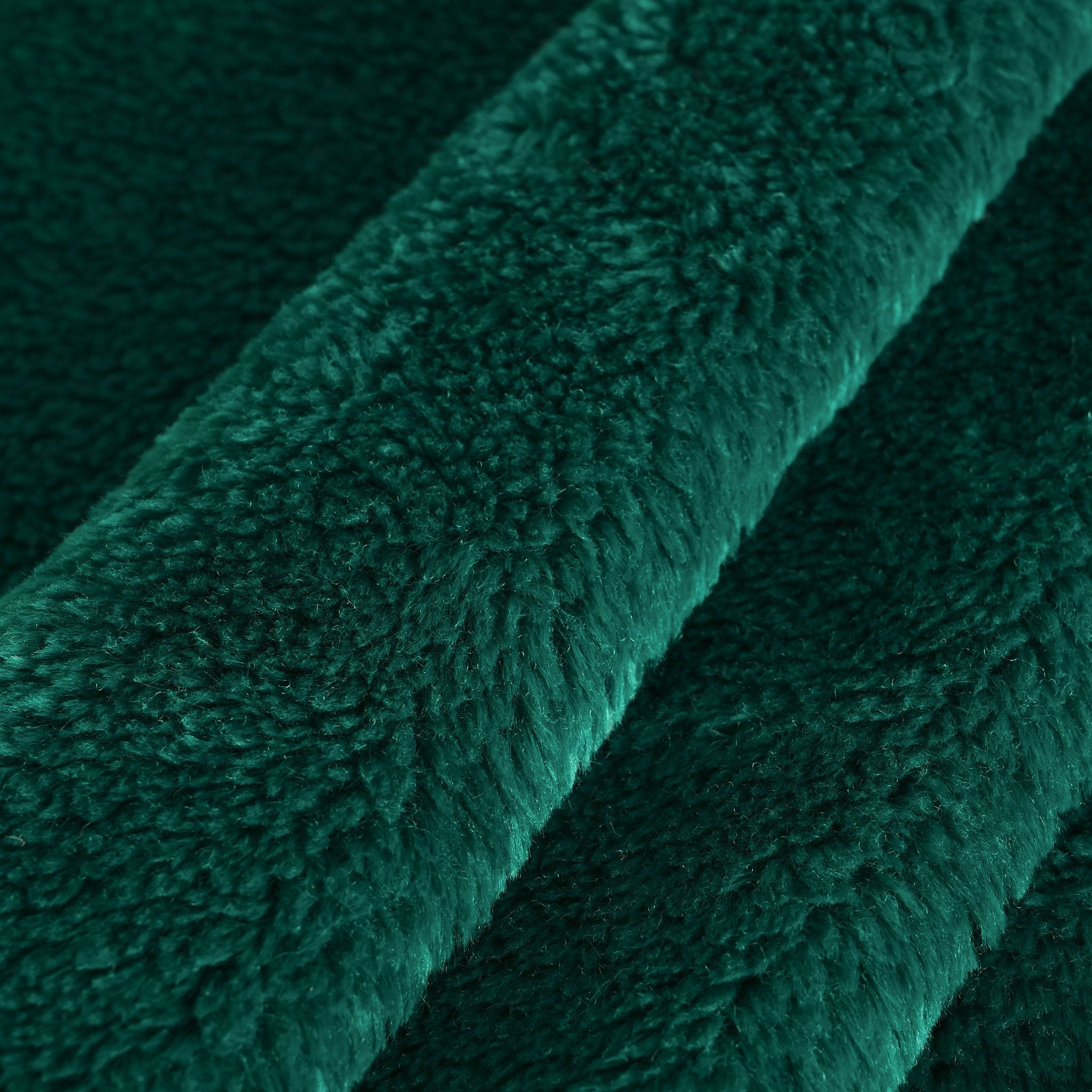 Bottle Green Faux Fur Fabric 4222