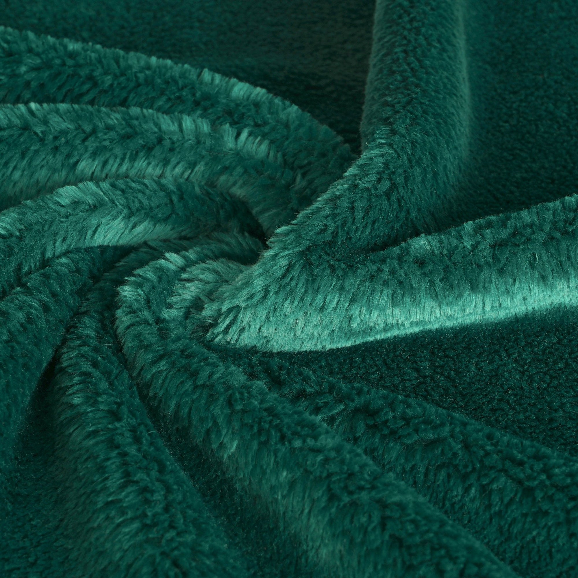 Bottle Green Faux Fur Fabric 4222