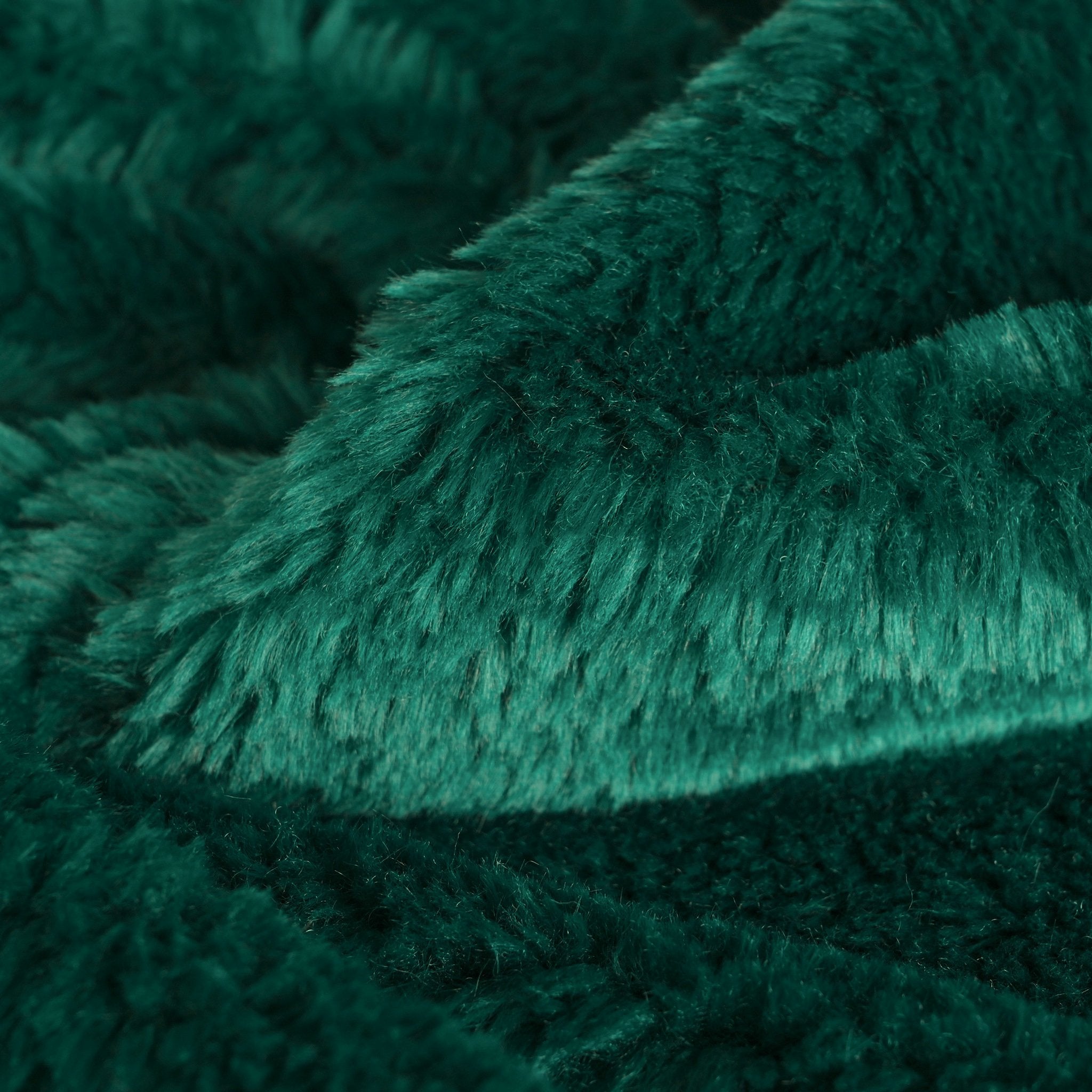 Bottle Green Faux Fur Fabric 4222