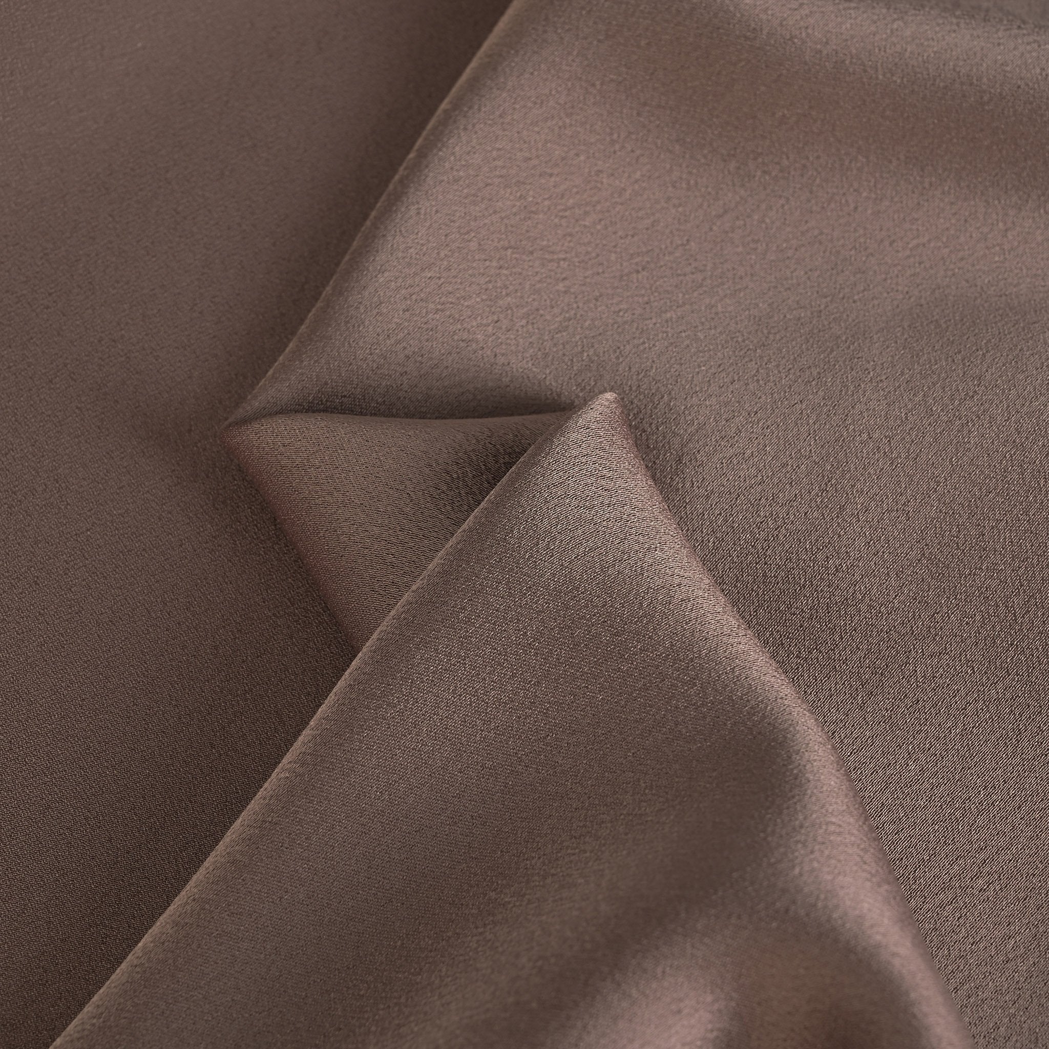 Brown Satin Backed Crepe Fabric 96906