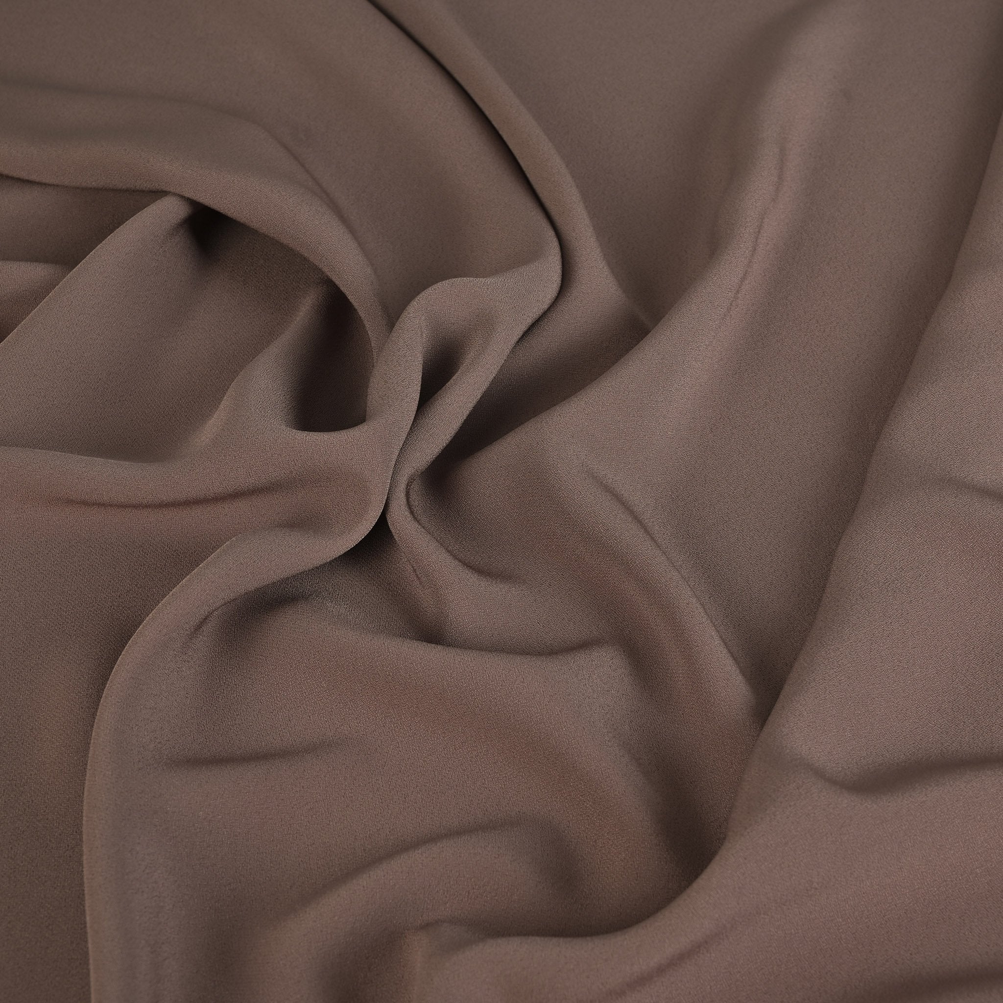 Brown Satin Backed Crepe Fabric 96906