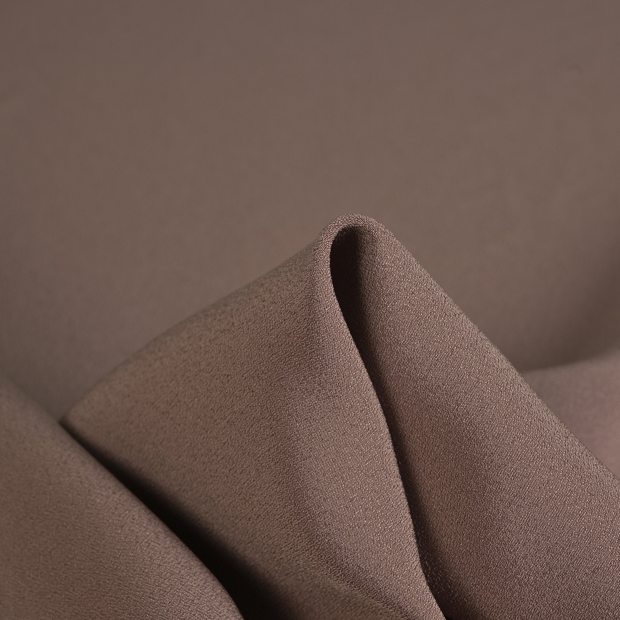 Brown Satin Backed Crepe Fabric 96906