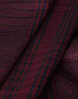 Burgundy Check Suiting Fabric 4585