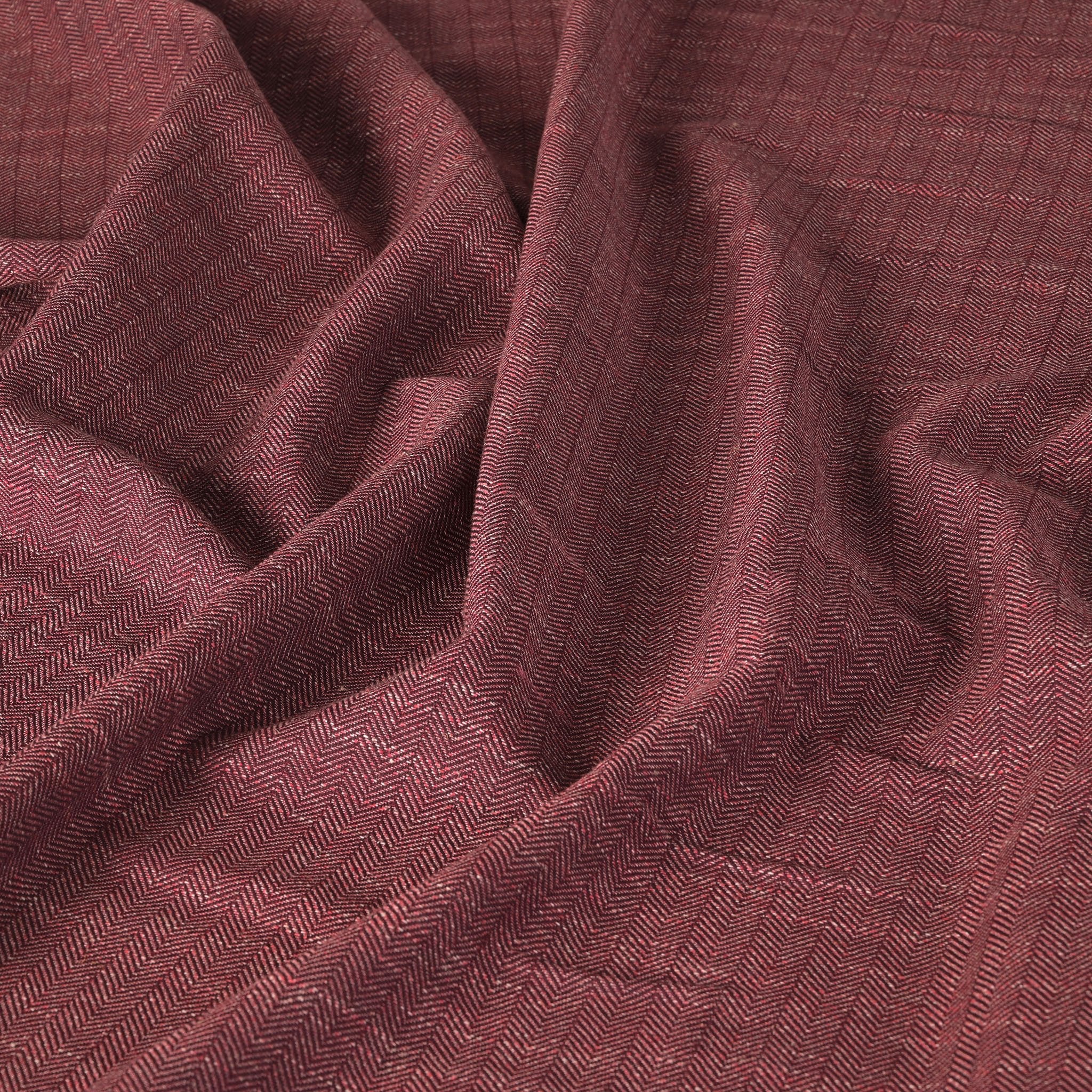 Burgundy Herringbone Suiting Fabric 4291