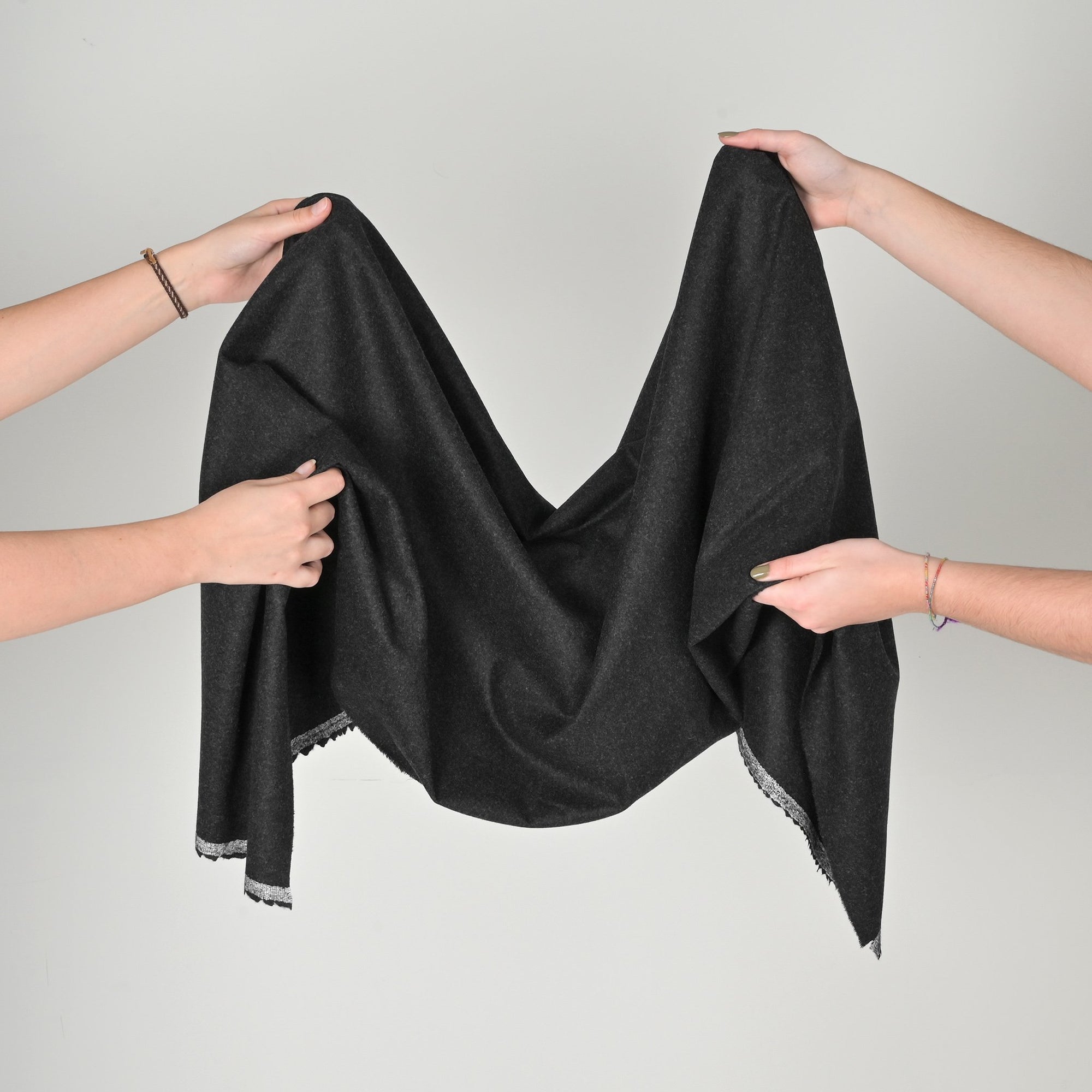 Charcoal Woollen Suiting Fabric 11095