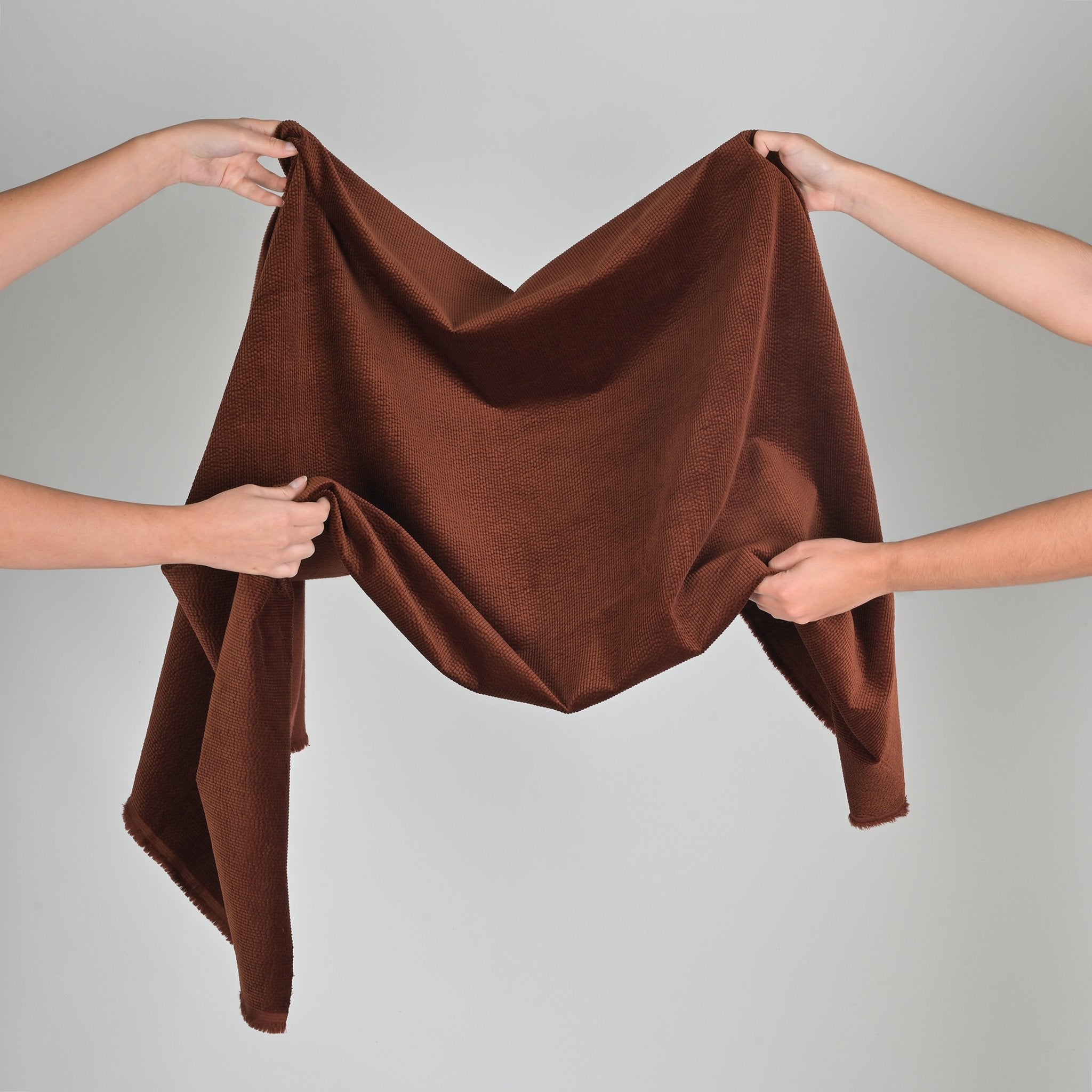 Copper Brown Corduroy Fabric 3732