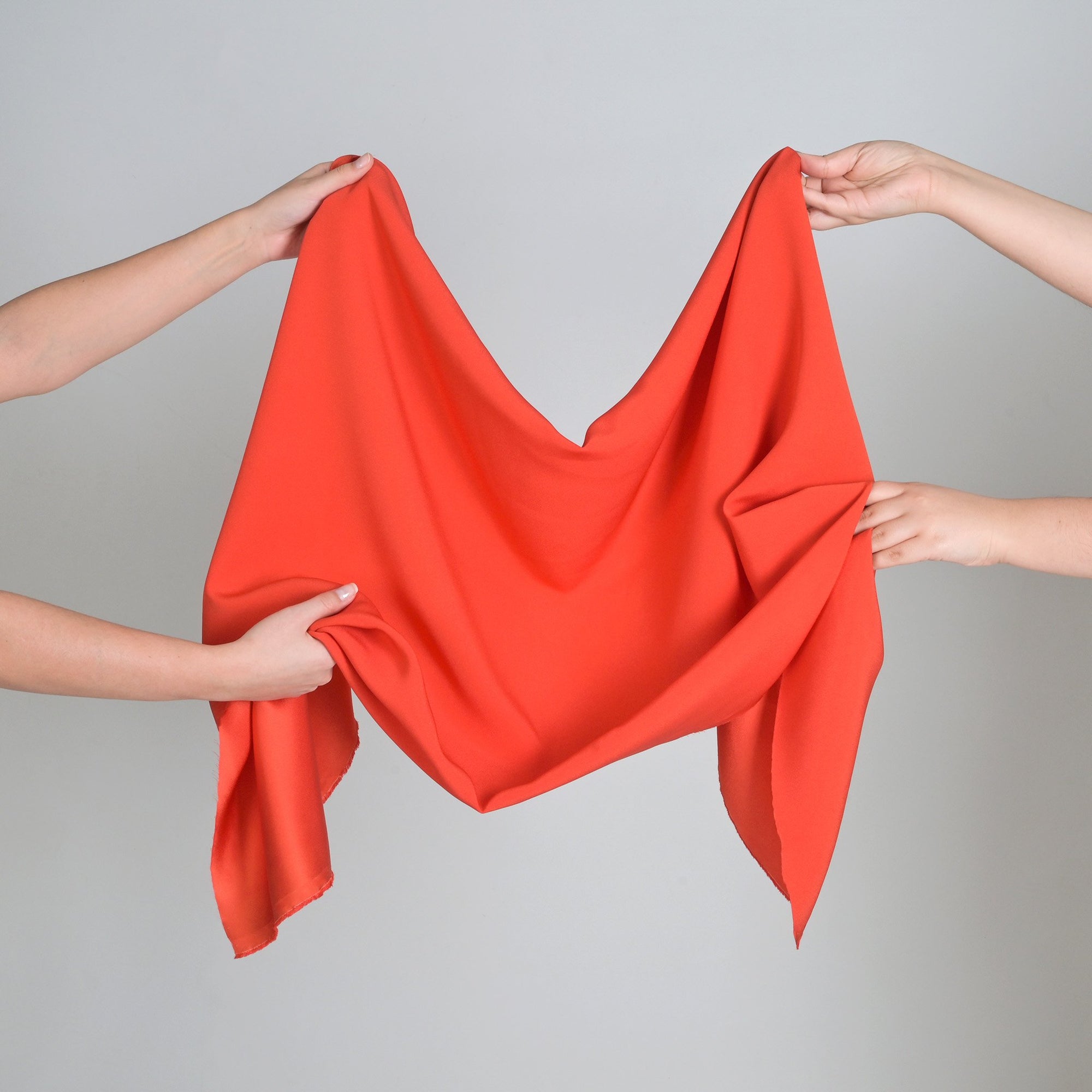 Coral Satin Backed Crepe Fabric 96903