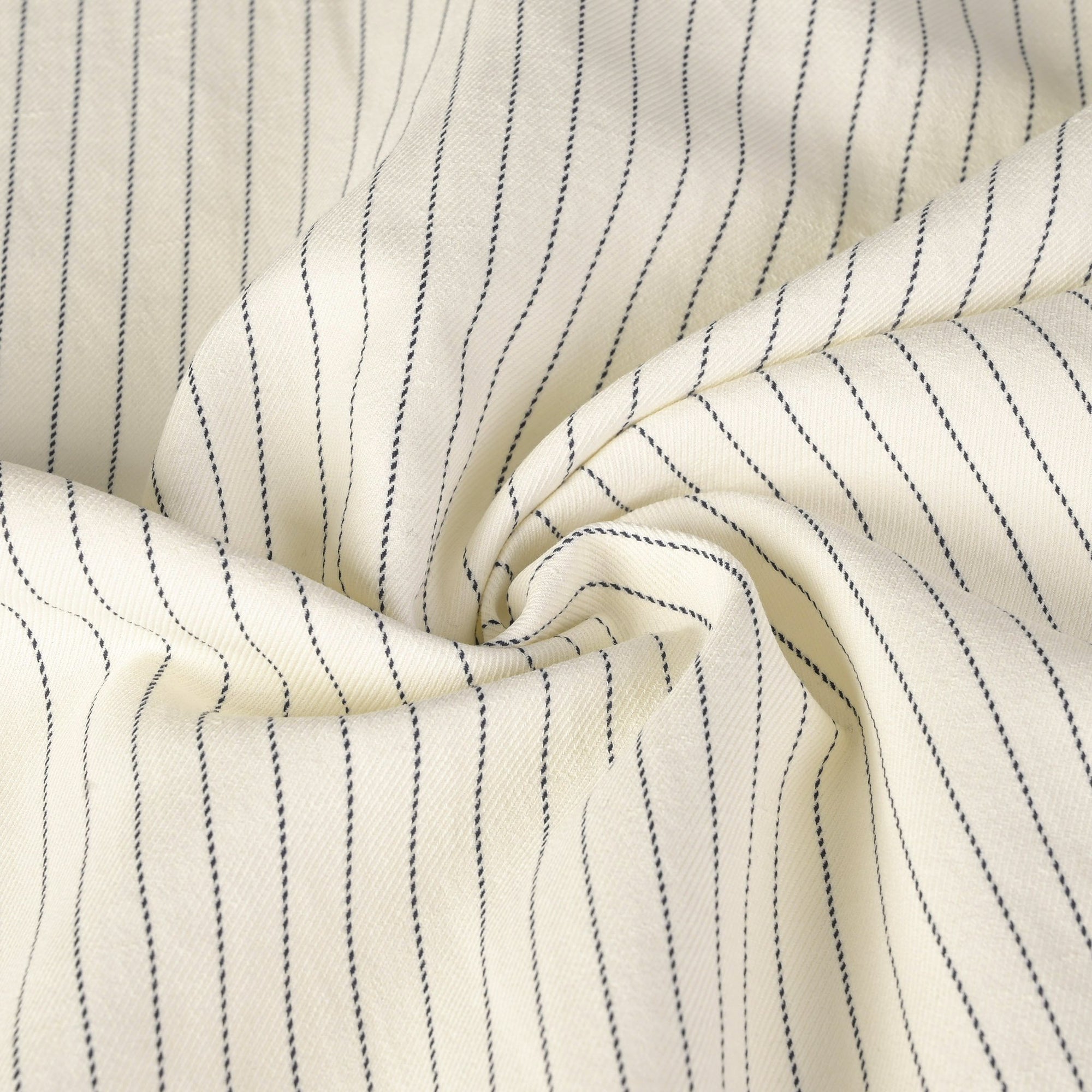 Cream Pinstriped Suiting Fabric 11115