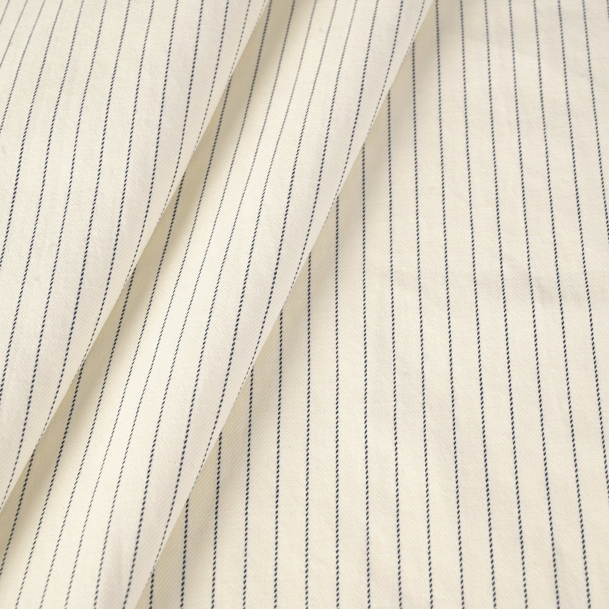 Cream Pinstriped Suiting Fabric 11115