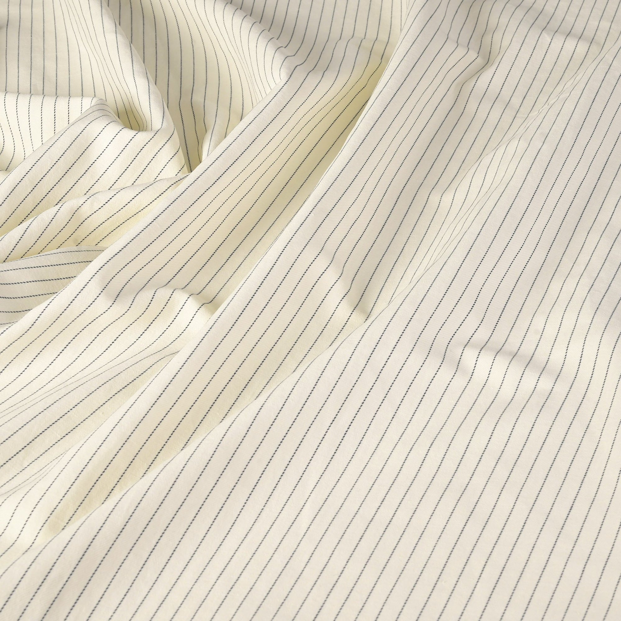 Cream Pinstriped Suiting Fabric 11115