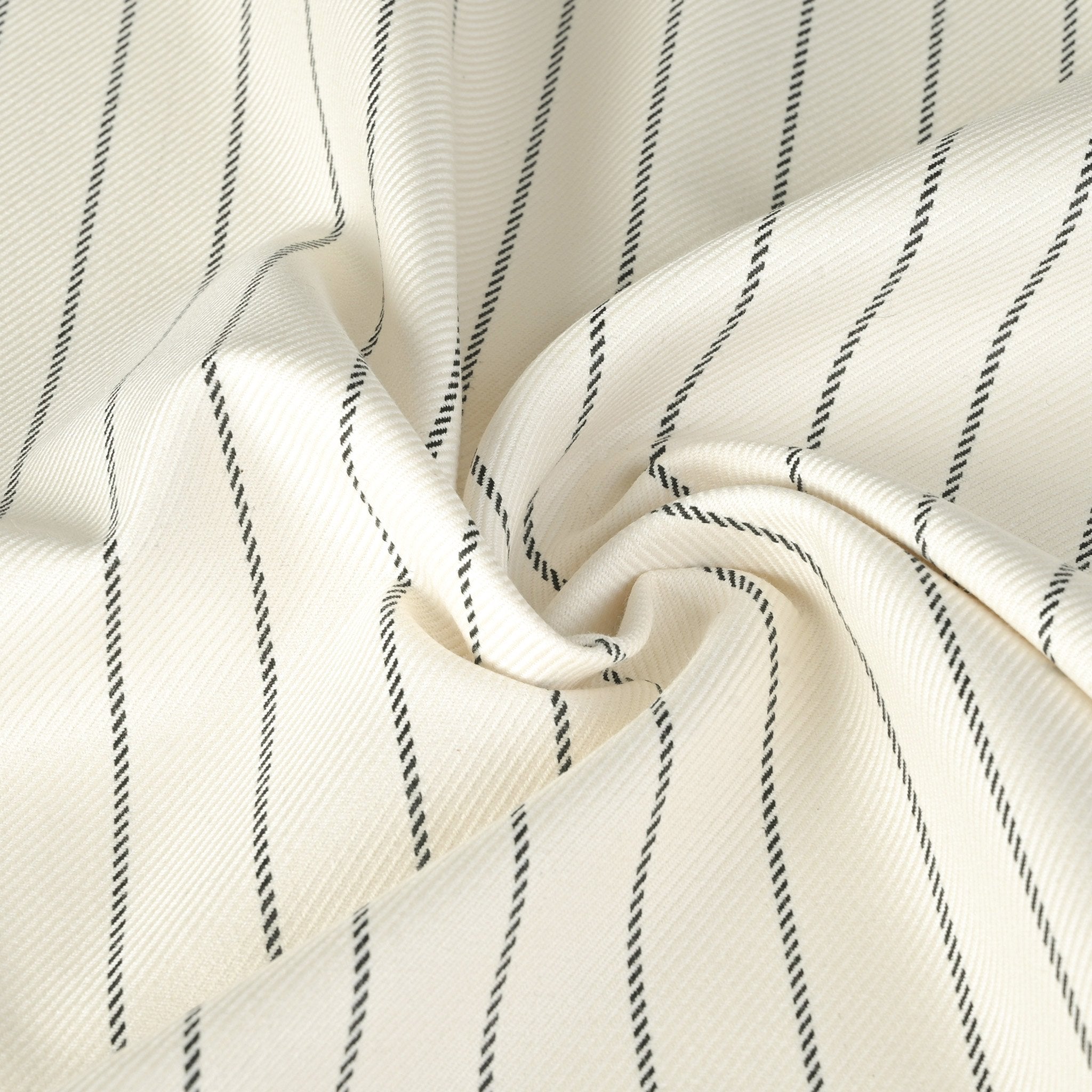 Cream Pinstriped Suiting Fabric 2762