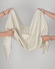 Cream Pinstriped Suiting Fabric 2762