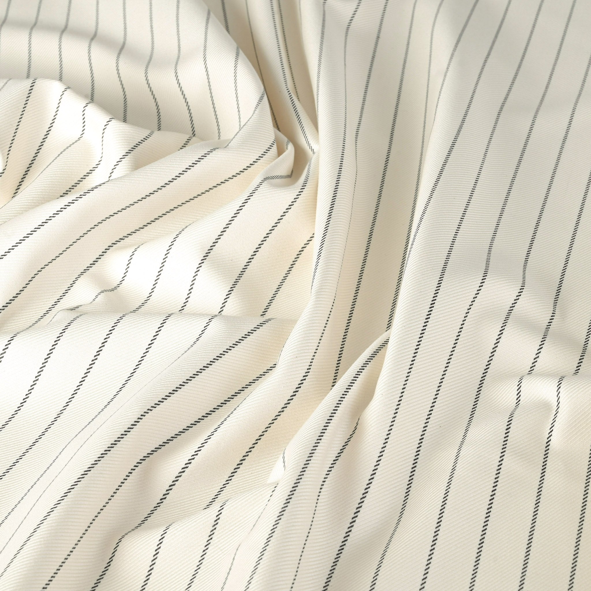 Cream Pinstriped Suiting Fabric 2762